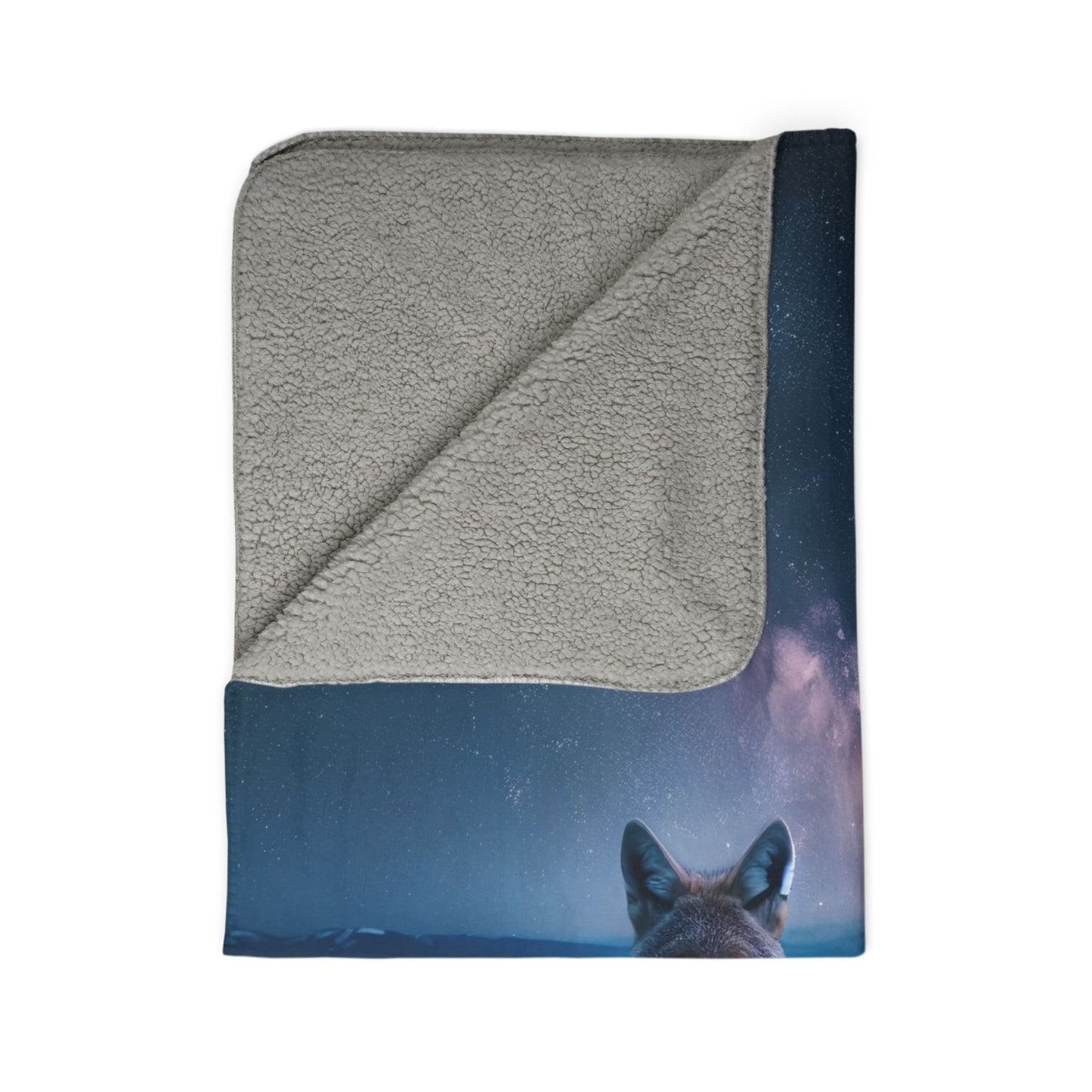Celestial Coyote Sherpa Blanket