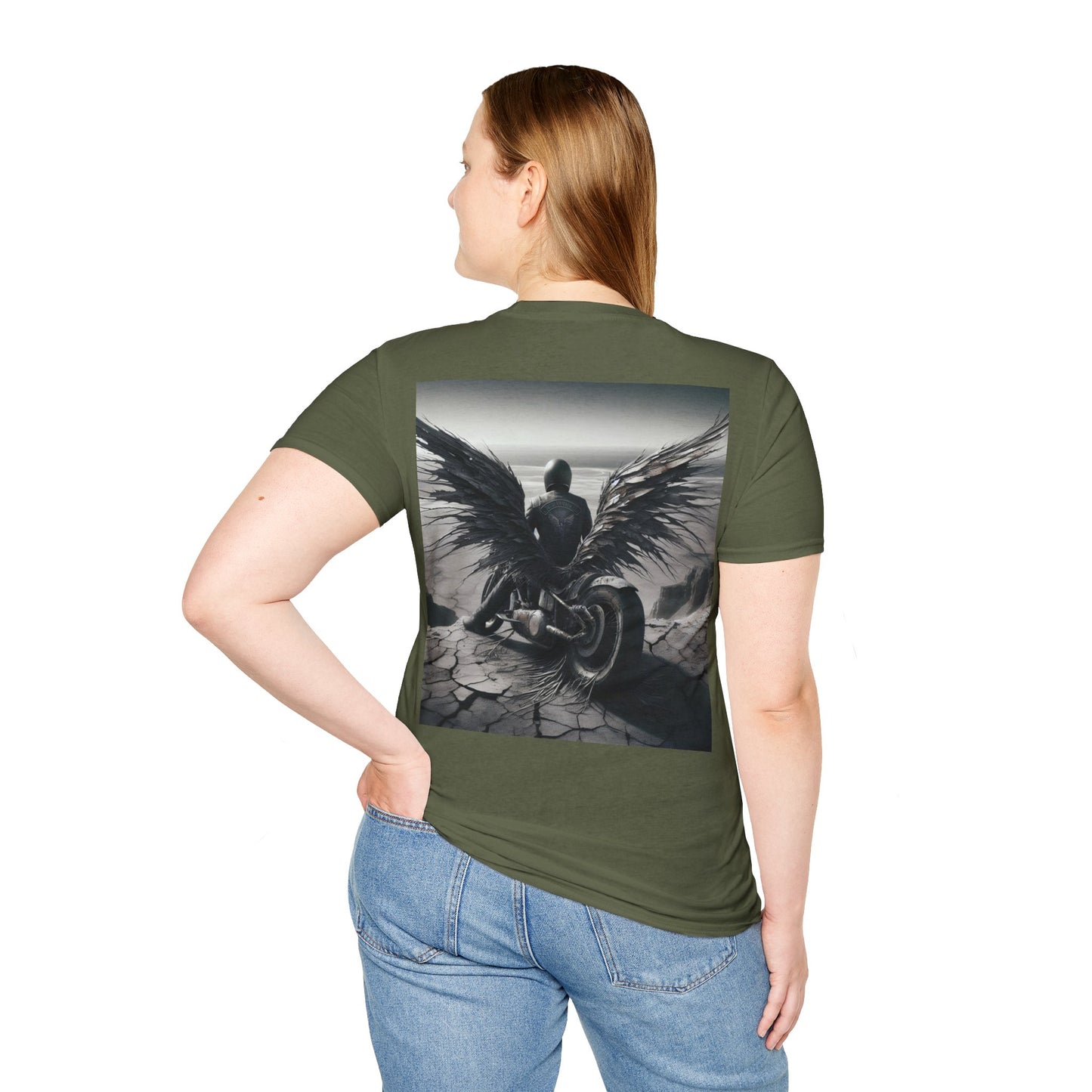 metal rider lonley desert Unisex Softstyle T-Shirt