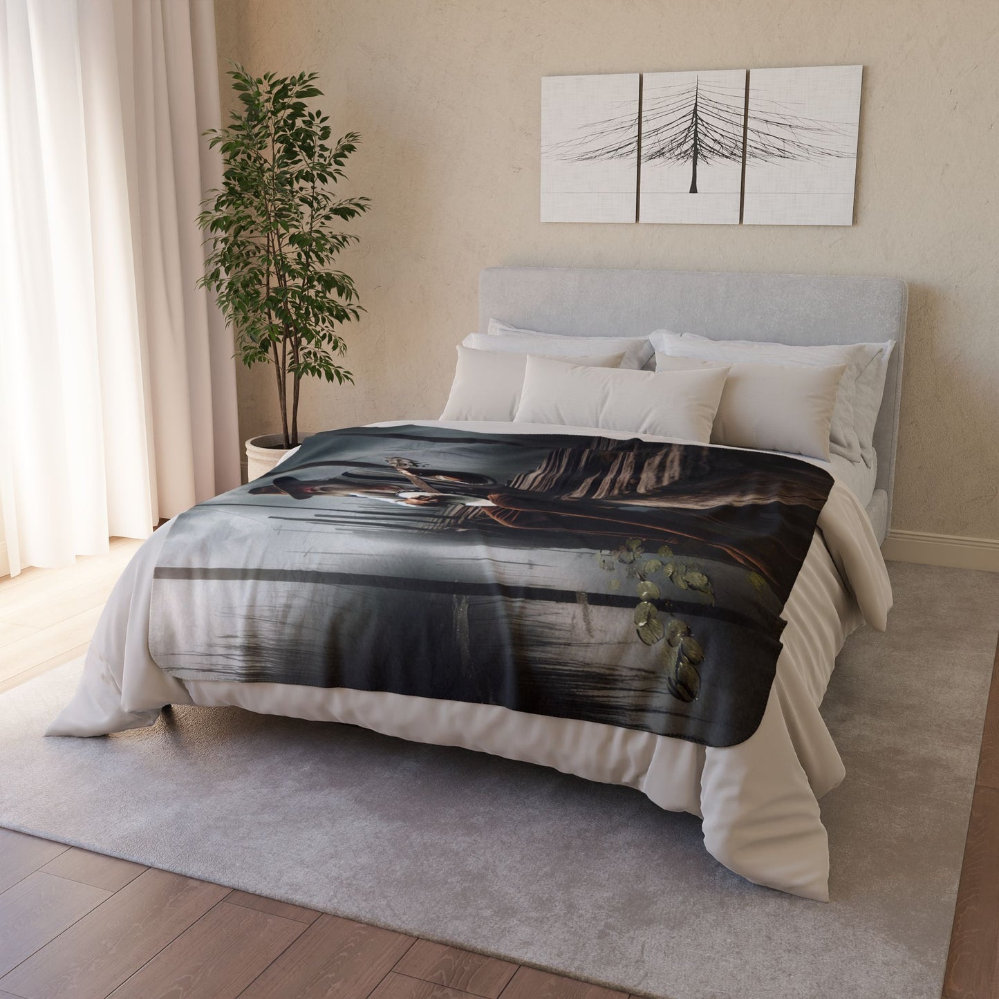 Bayou Banjo Dreams Fleece Sherpa Blanket