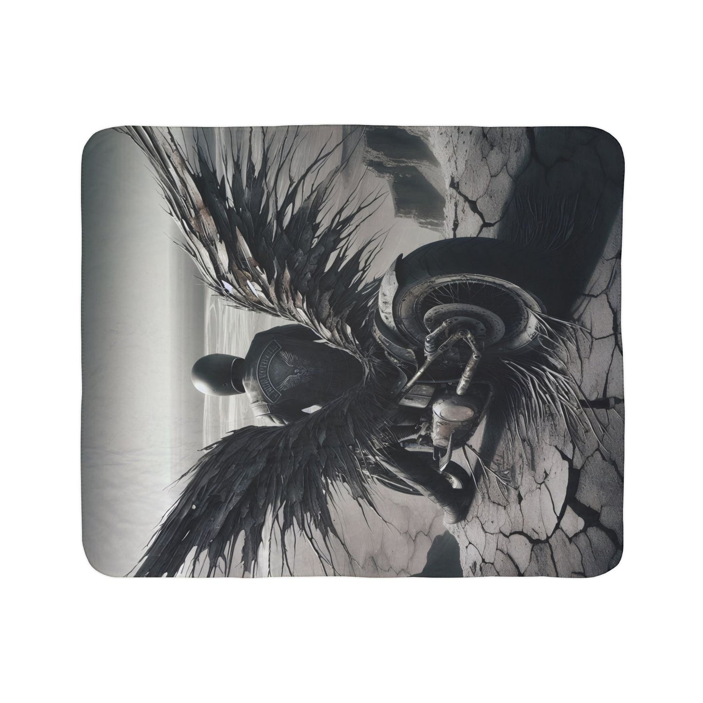 metal rider Fleece Sherpa Blanket