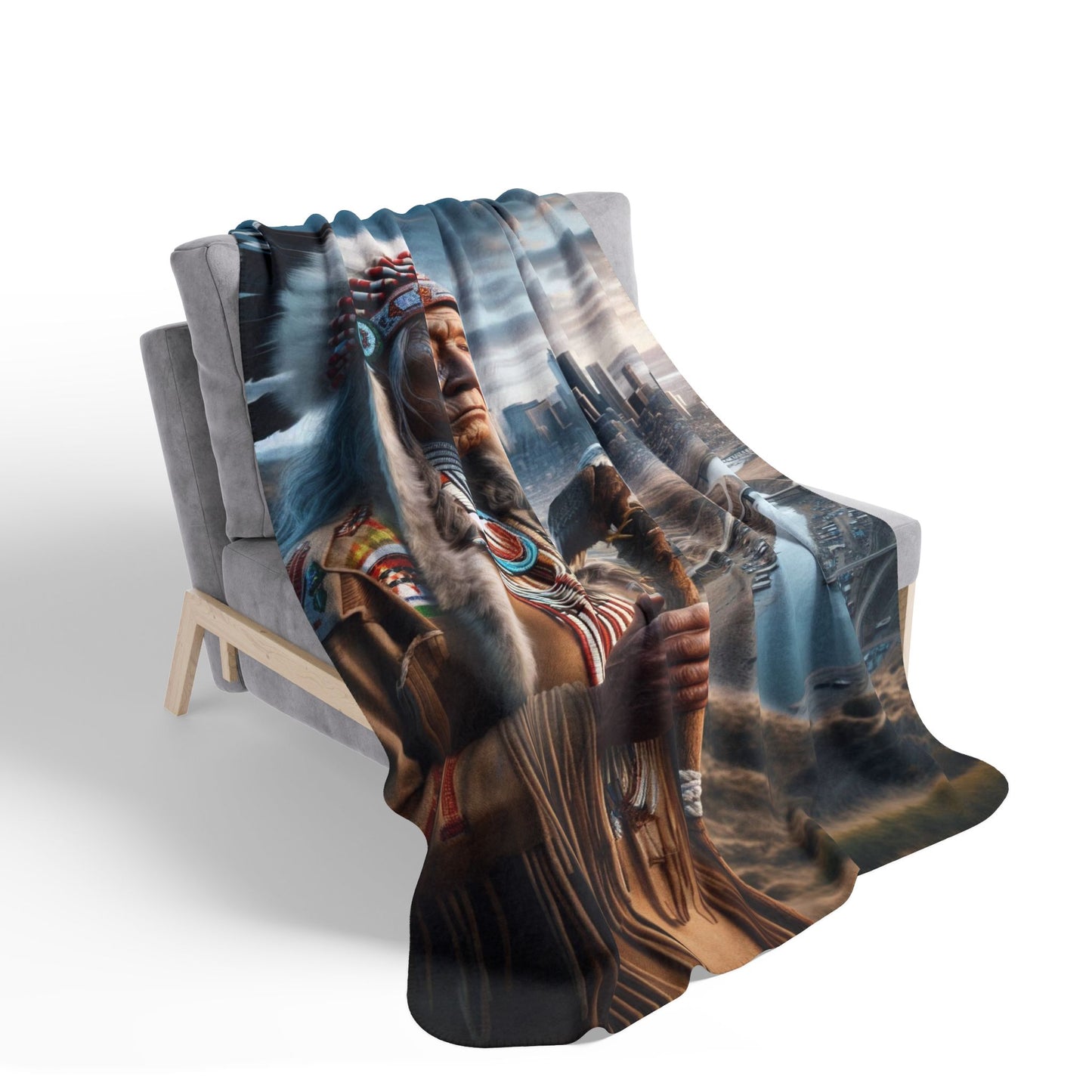 Tears of the Forgotten Plains Fleece Sherpa Blanket