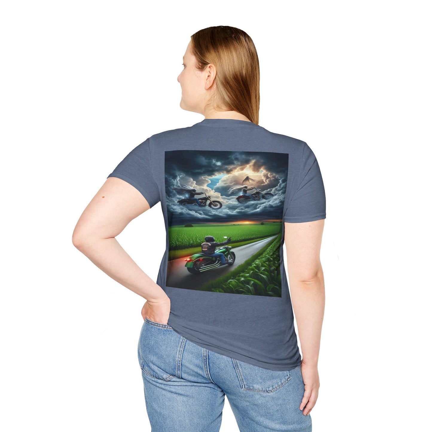 riders above Unisex Softstyle T-Shirt