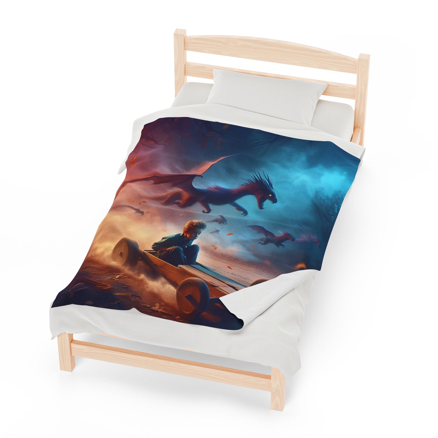box car dreams Velveteen Plush Blanket