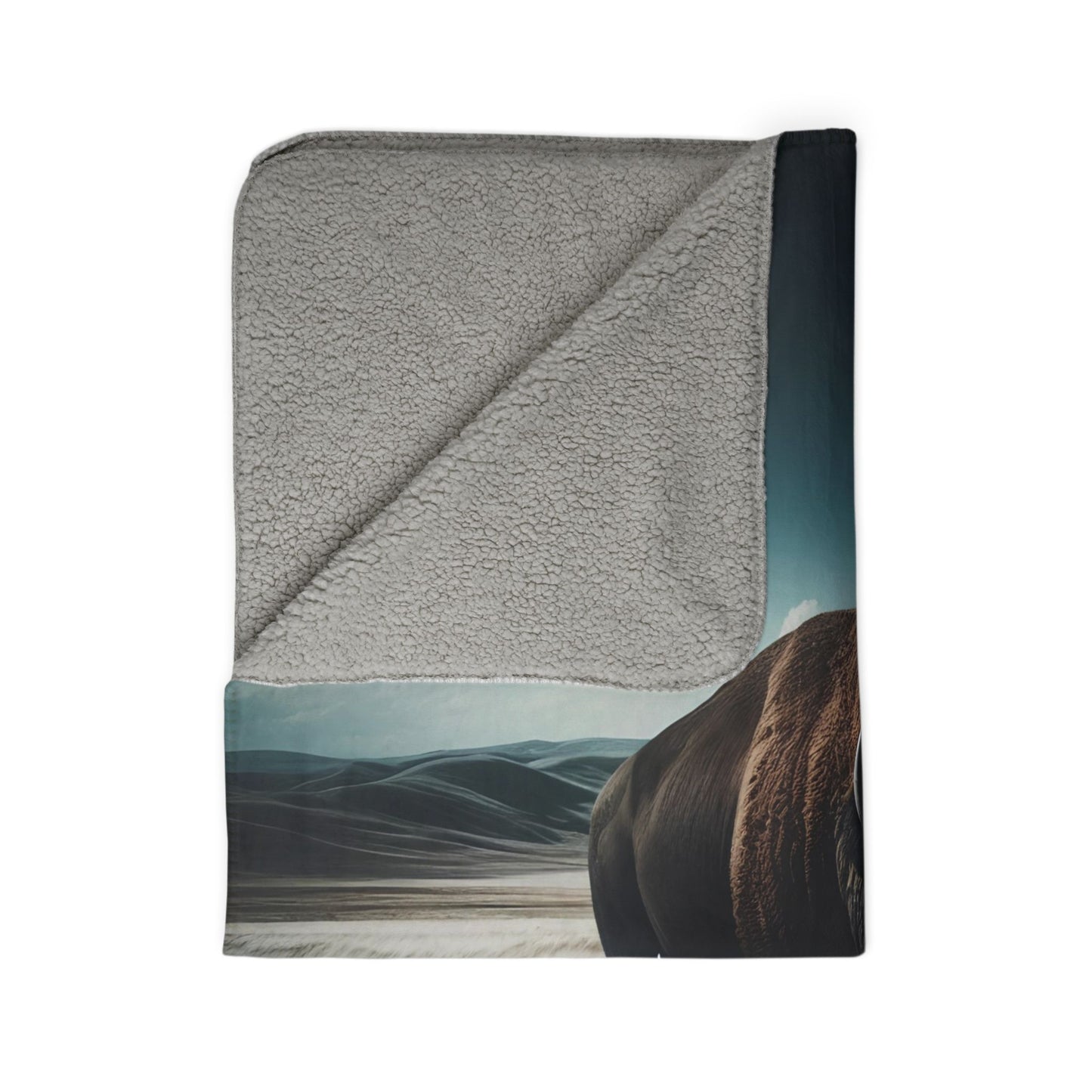 Spirit of the Plains Fleece Sherpa Blanket