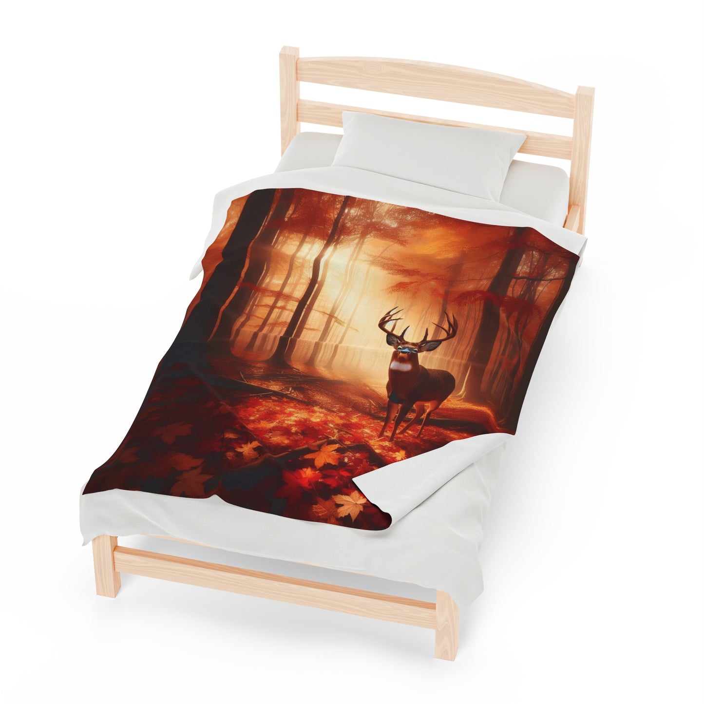 Antlered Silence Velveteen Plush Blanket
