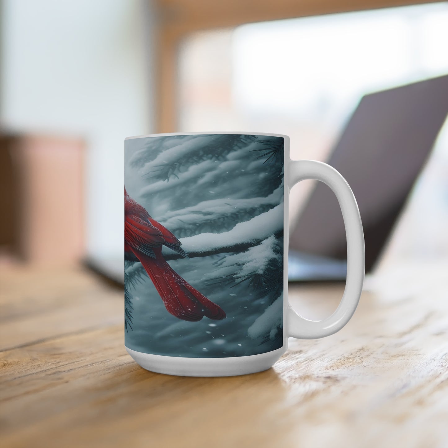 Snowglow Cardinal Mug 15oz