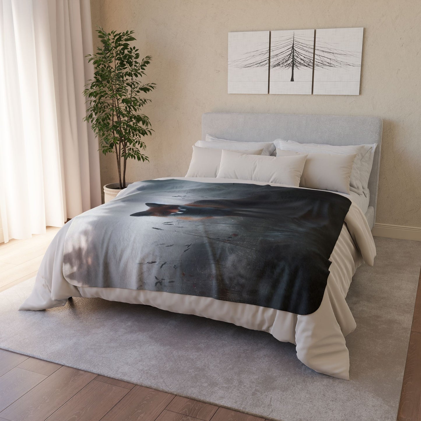 Misty Prowler Sherpa Blanket