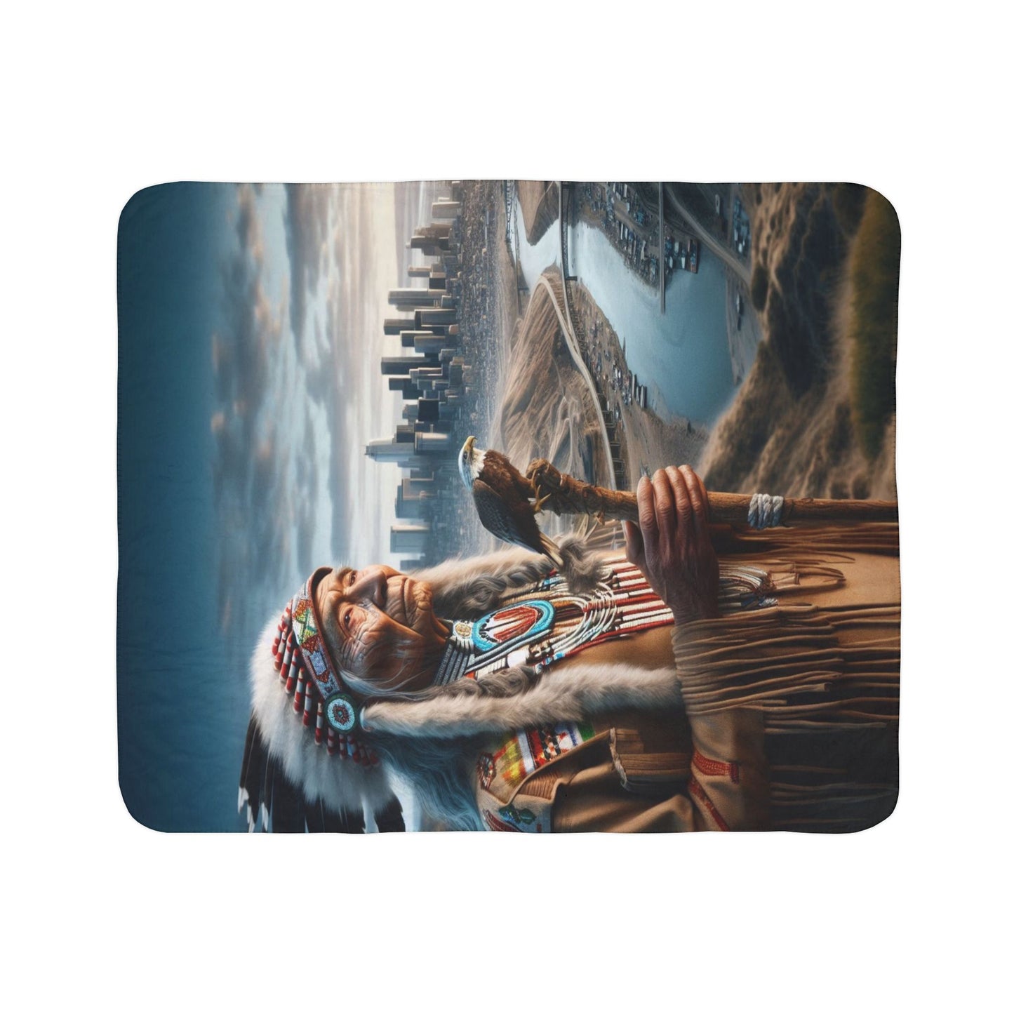 Tears of the Forgotten Plains Fleece Sherpa Blanket