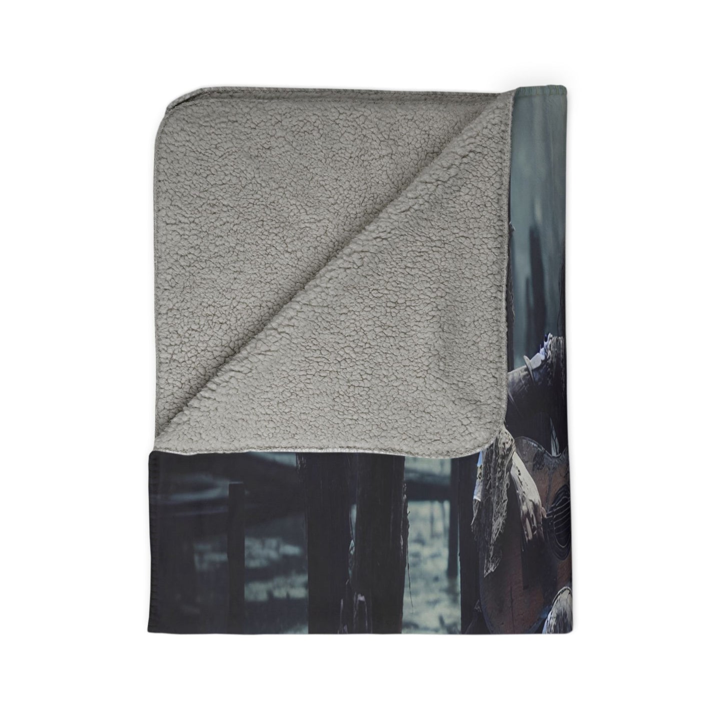Bayou guitar Fleece Sherpa Blanket
