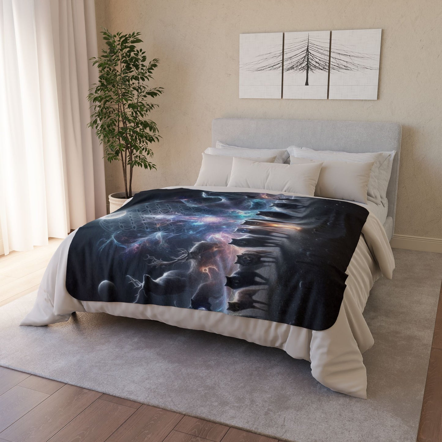 Spirit Wilderness Fleece Sherpa Blanket