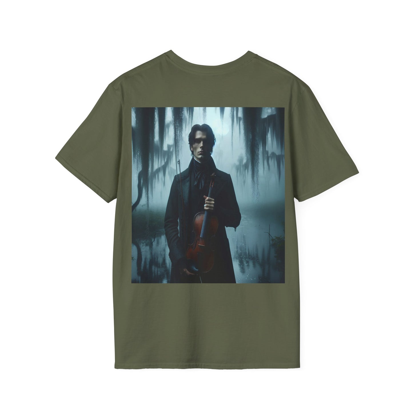 Mysterious violinist Unisex Softstyle T-Shirt
