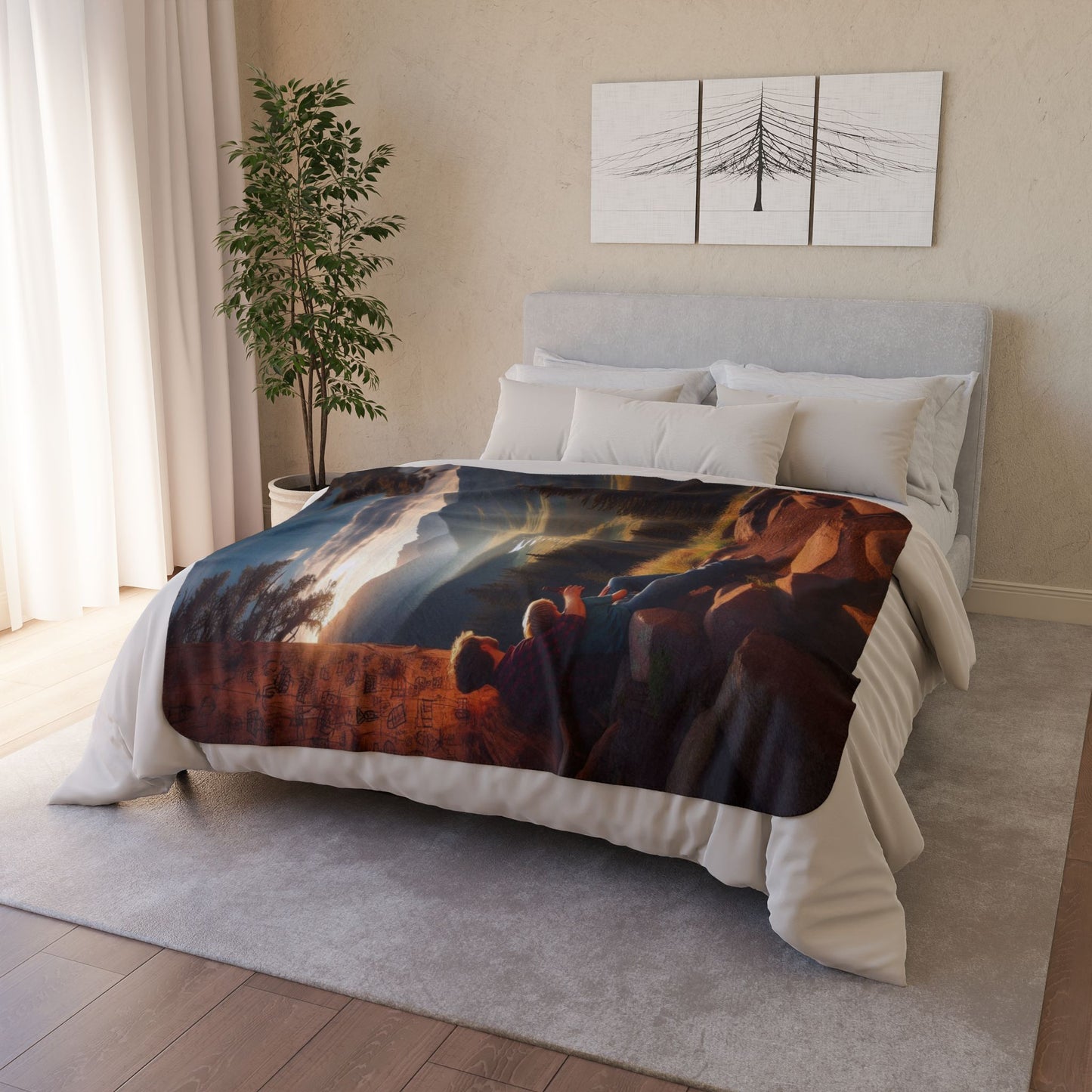 hunting trails serenity Fleece Sherpa Blanket
