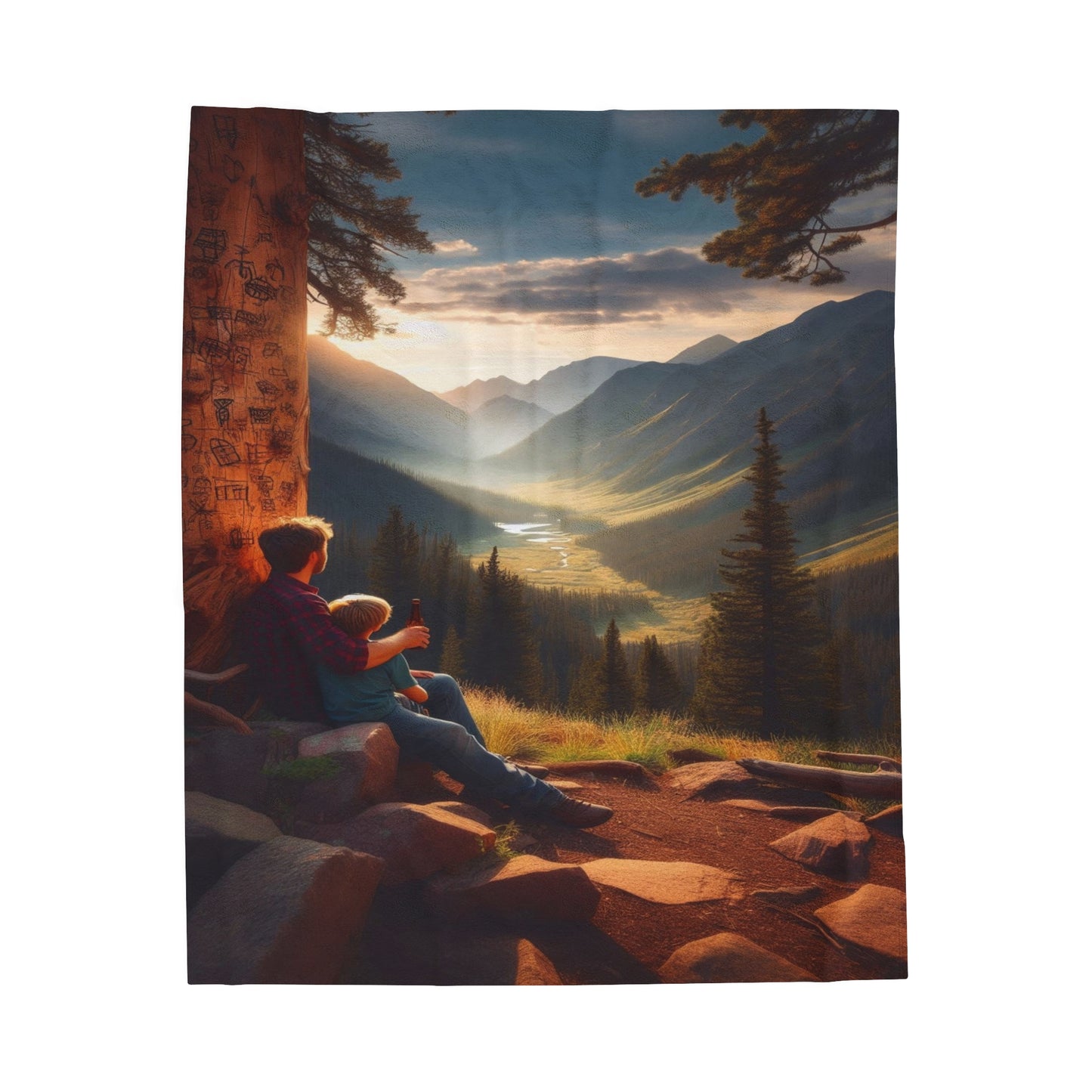 hunting trails serenity Velveteen Plush Blanket