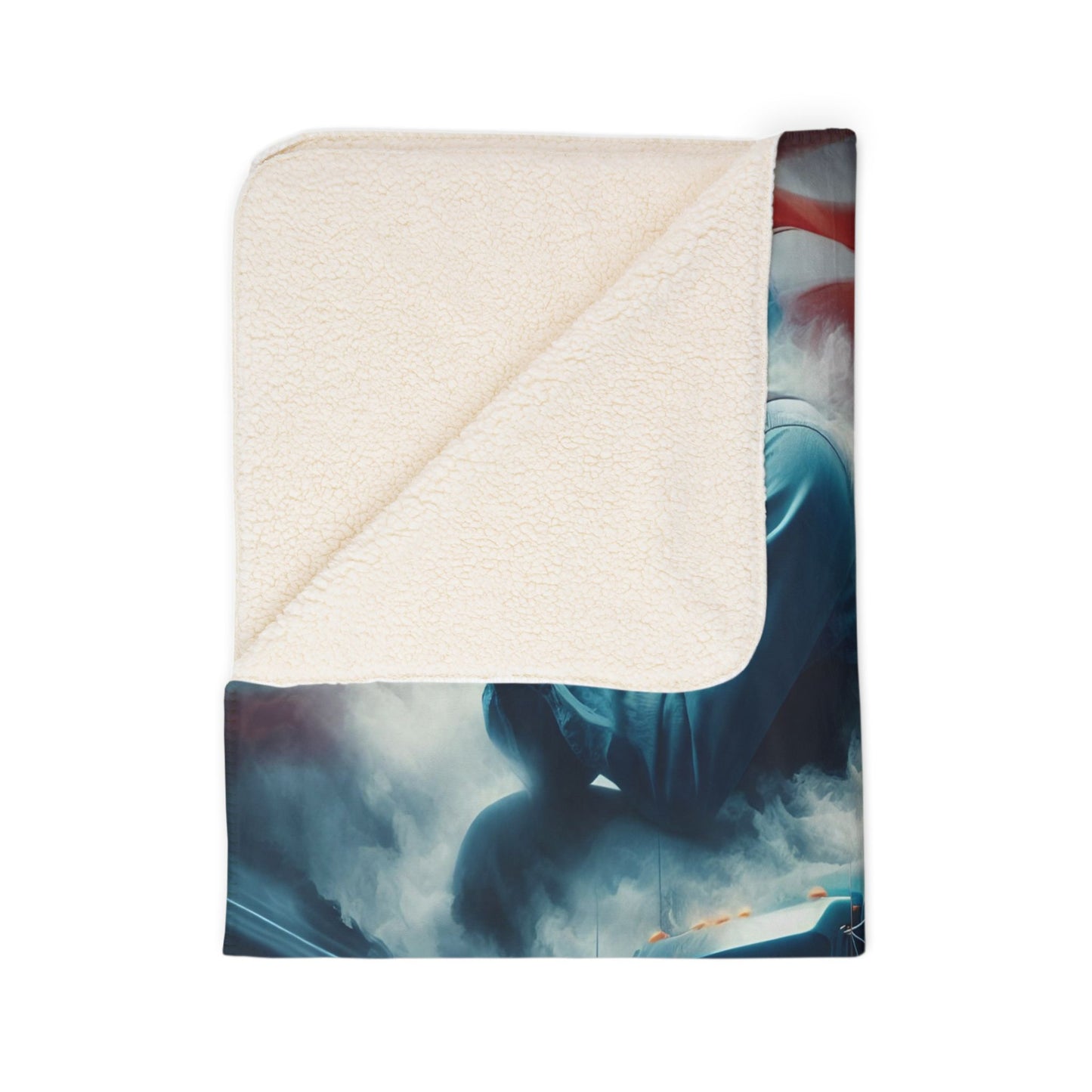 a truckers prayerFleece Sherpa Blanket