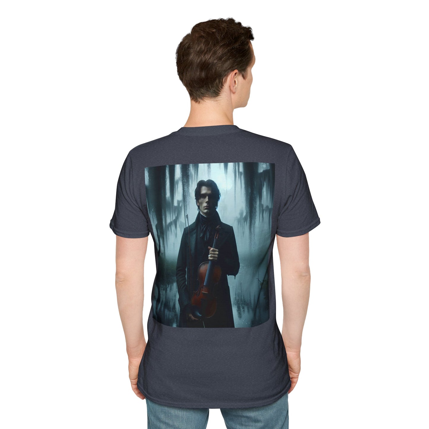 Mysterious violinist Unisex Softstyle T-Shirt