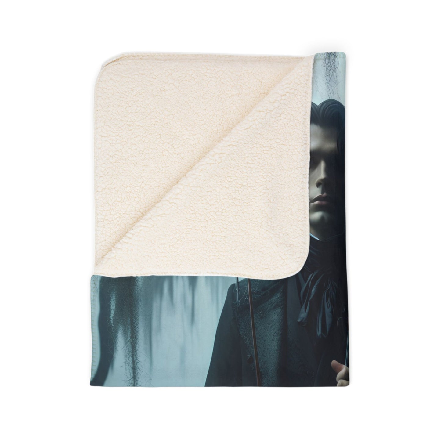 Mysterious violinist Fleece Sherpa Blanket