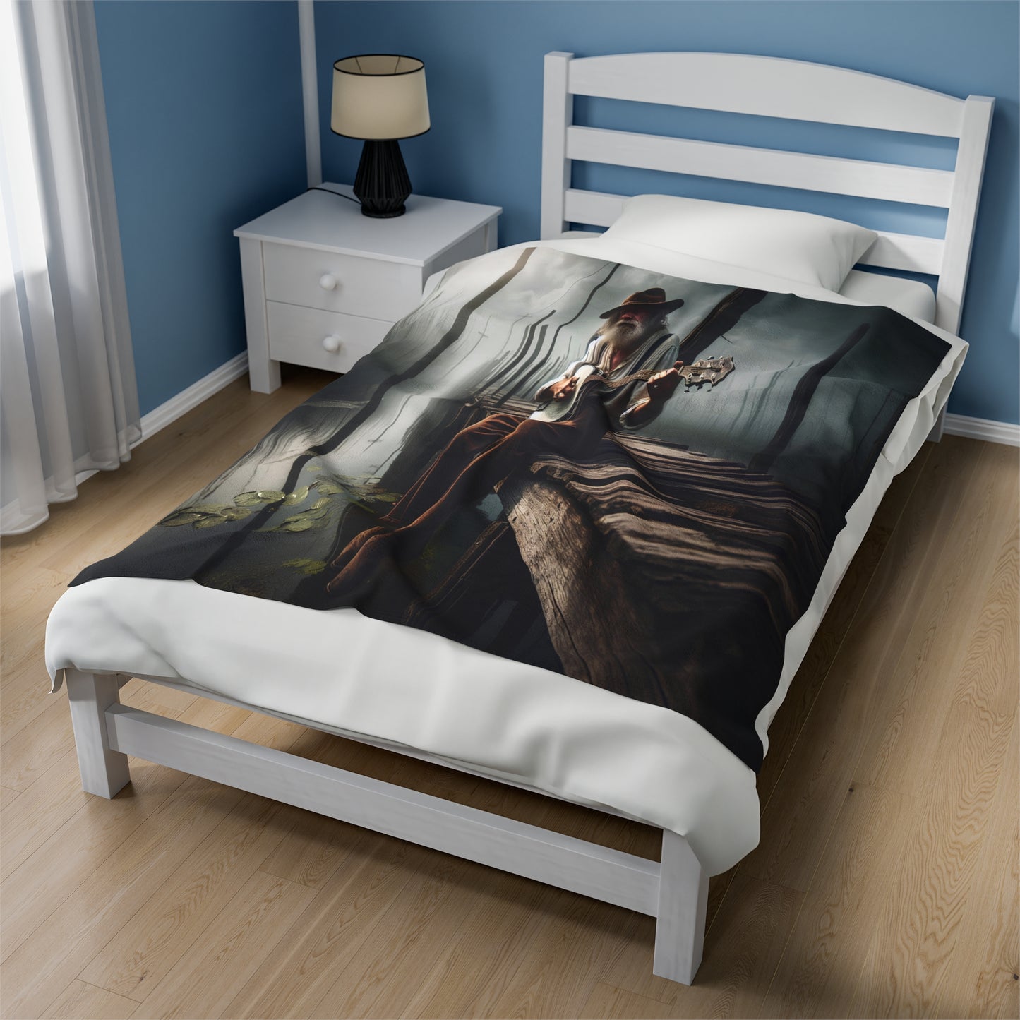 Bayou Banjo Dreams Velveteen Plush Blanket