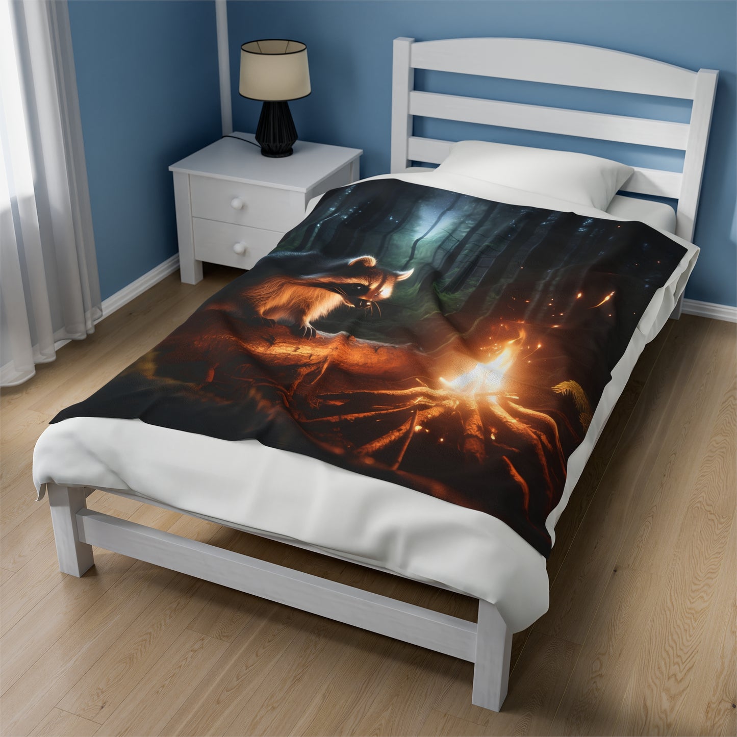 Campfire Bandit Velveteen Plush Blanket