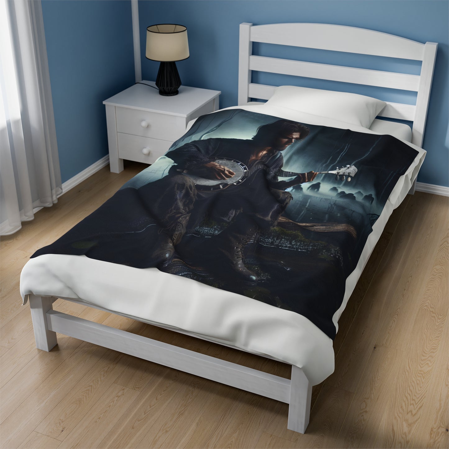 banjo bayou Velveteen Plush Blanket