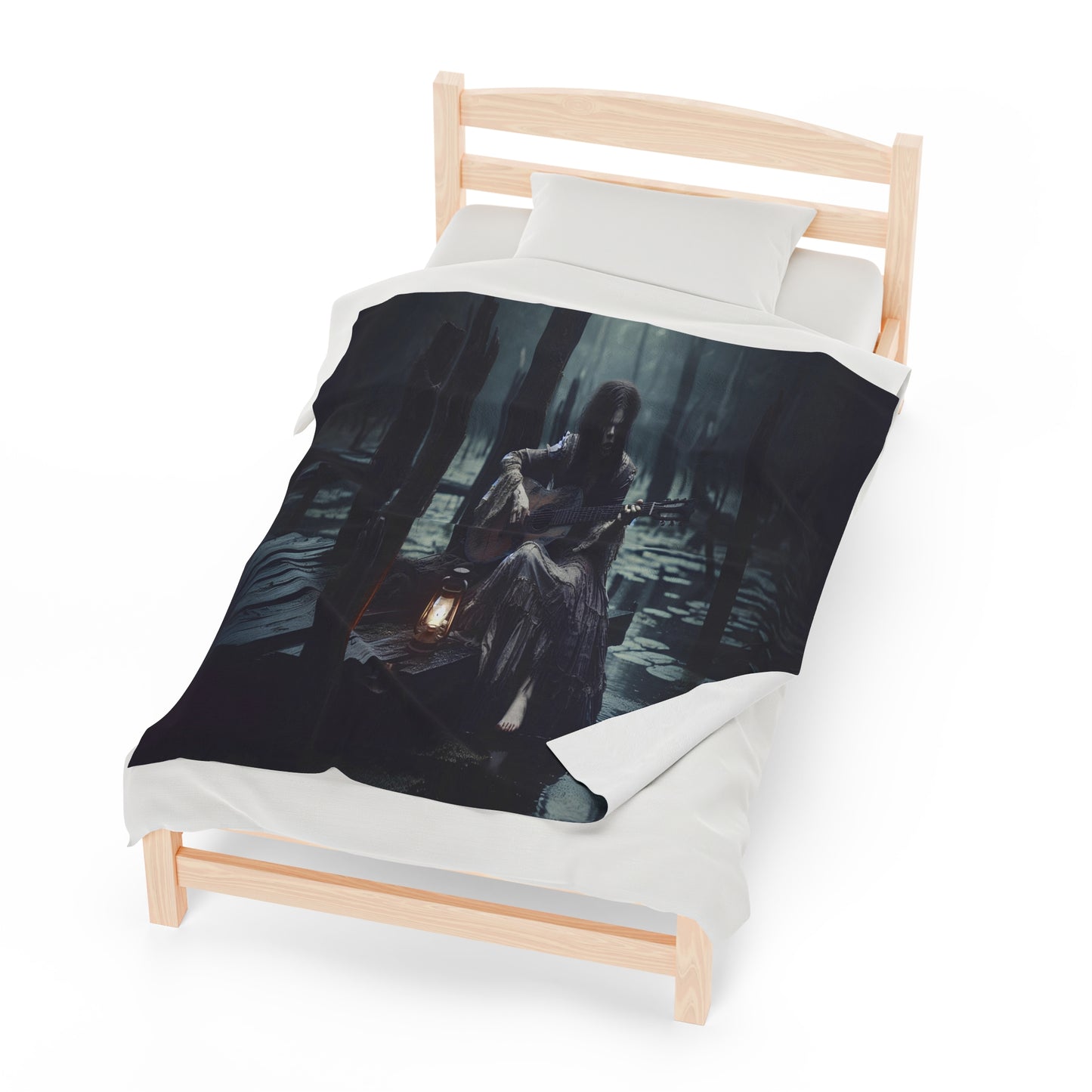 Bayou guitar Velveteen Plush Blanket