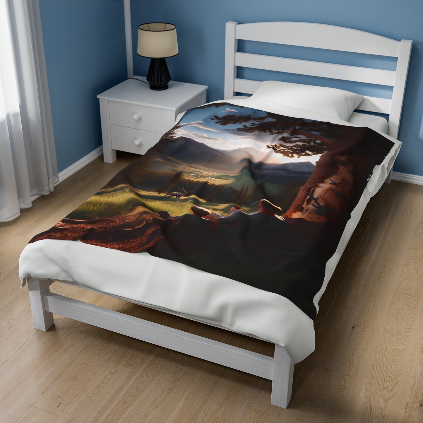 Trailside Reflections Velveteen Plush Blanket