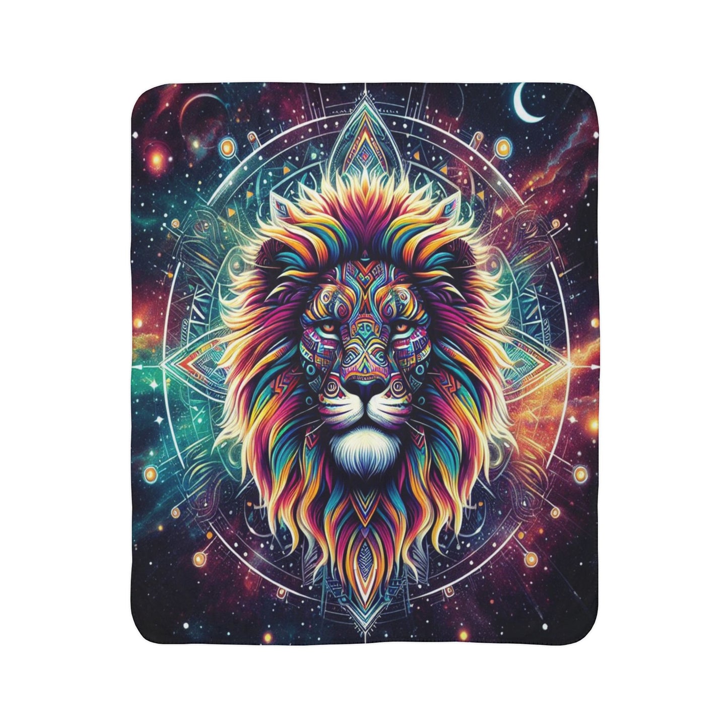 Mythic lion Fleece Sherpa Blanket