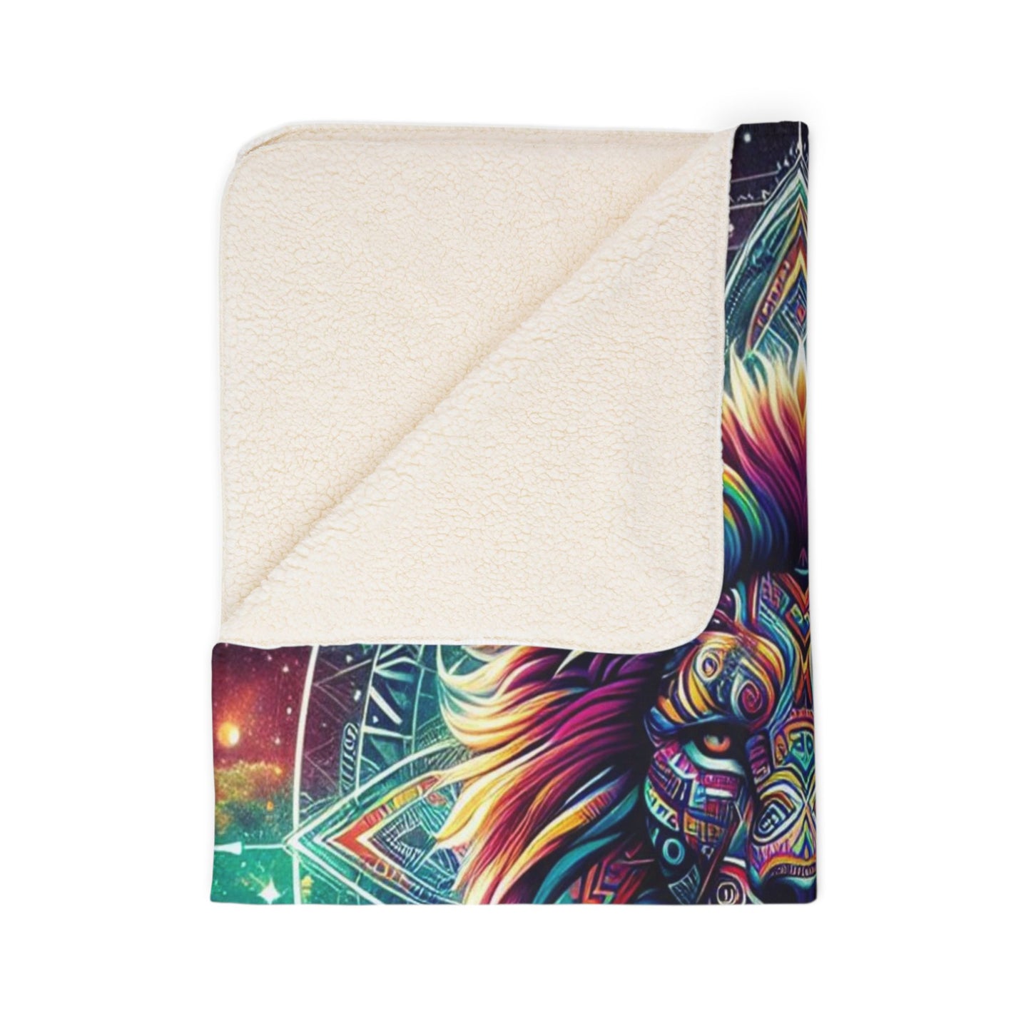 Mythic lion Fleece Sherpa Blanket