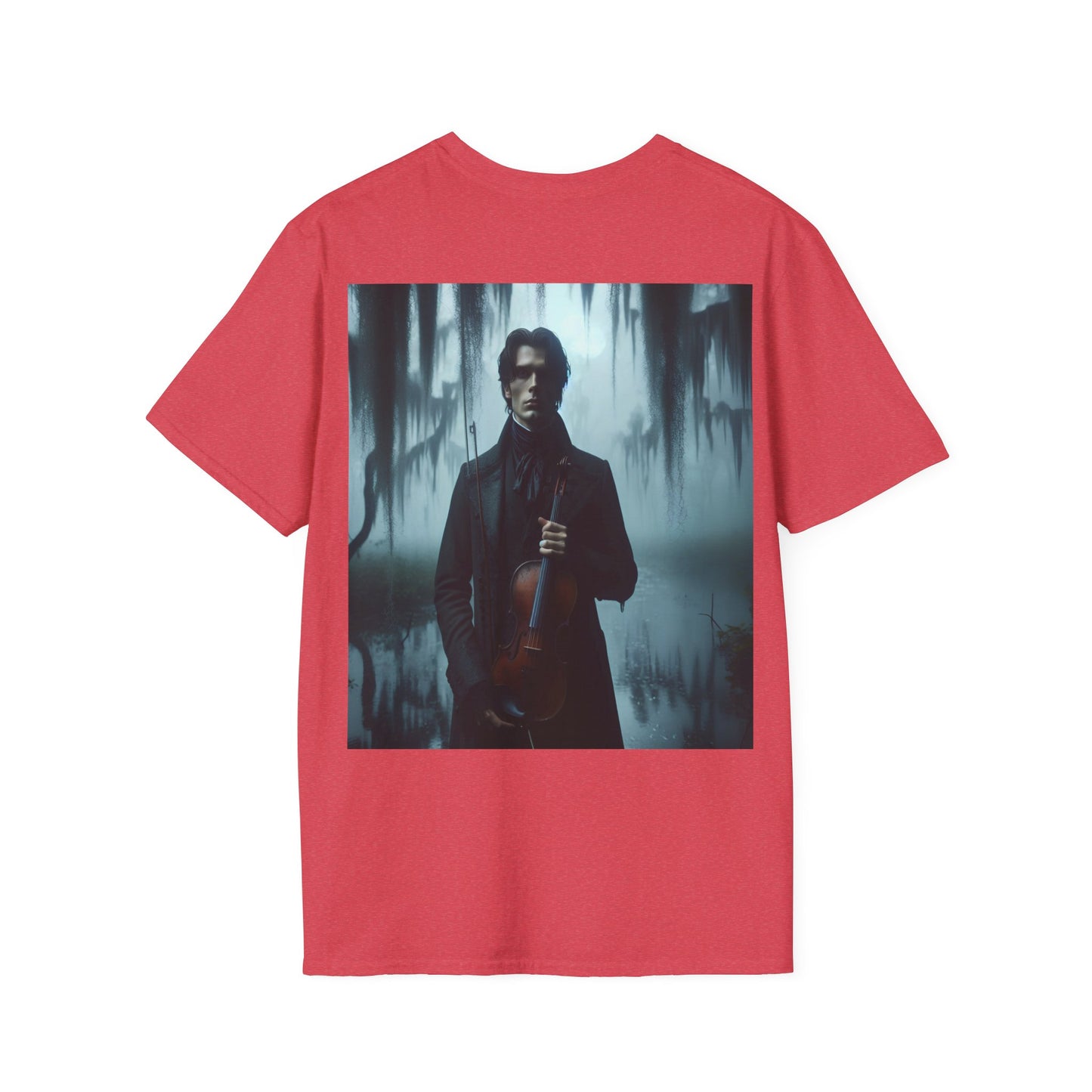 Mysterious violinist Unisex Softstyle T-Shirt