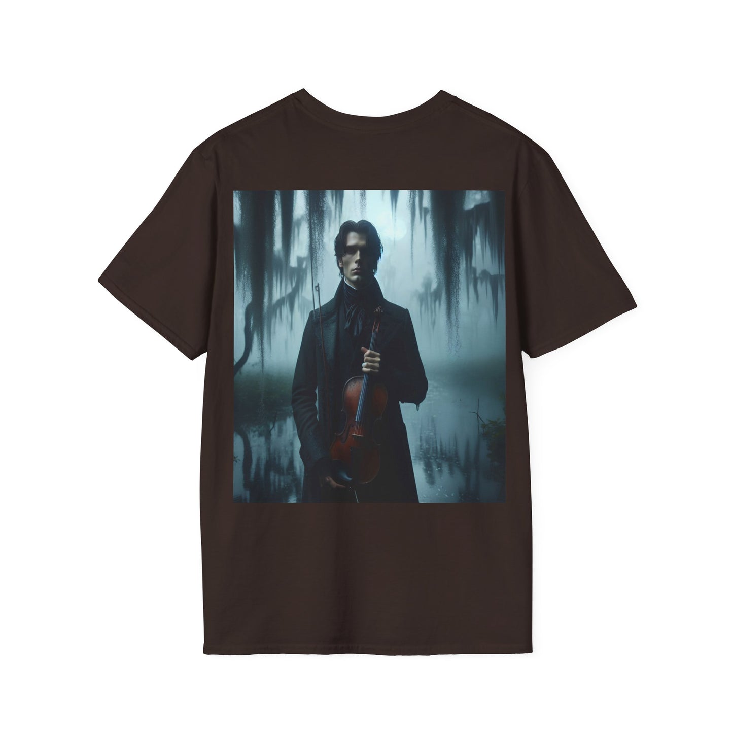 Mysterious violinist Unisex Softstyle T-Shirt