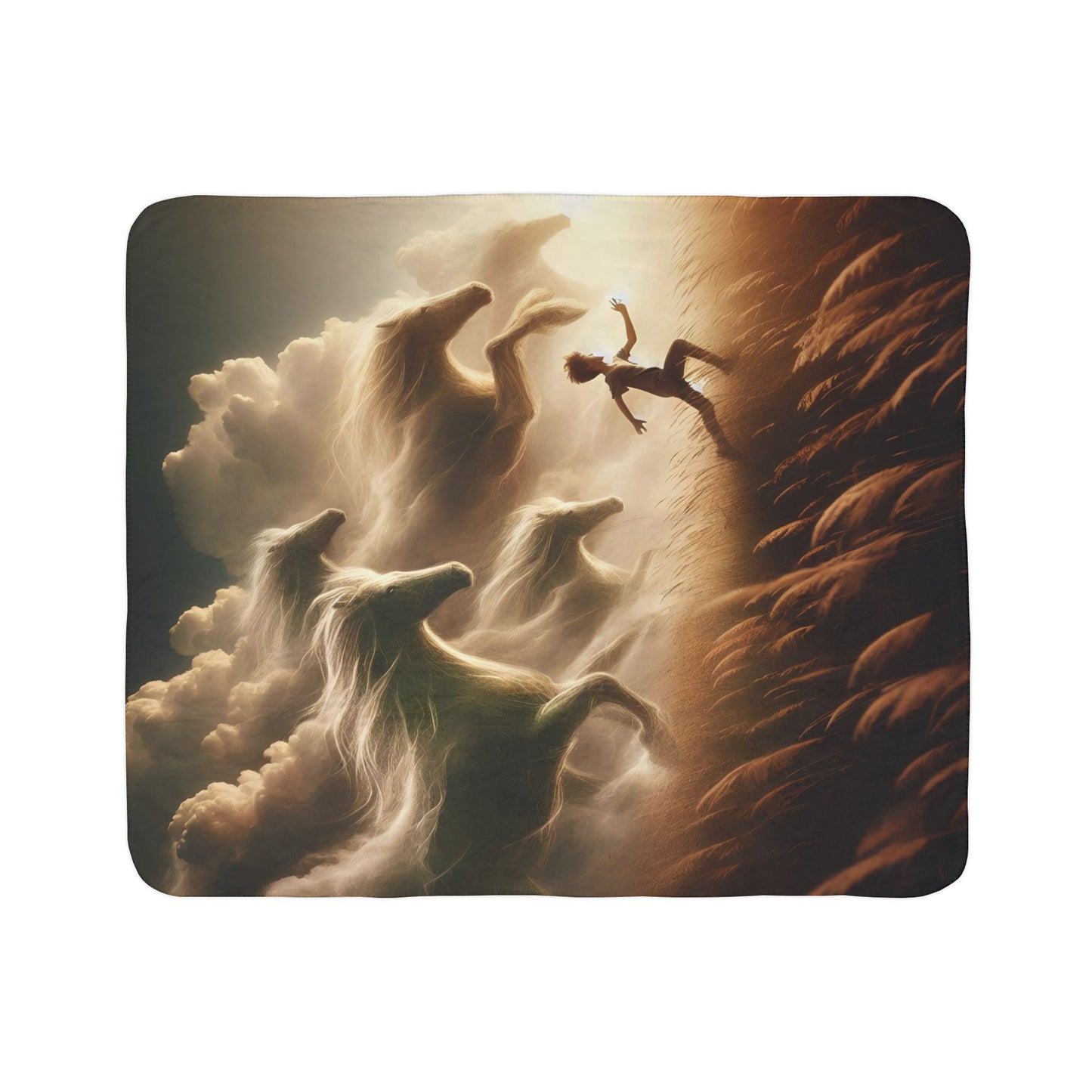Stamped in the sky Fleece Sherpa Blanket