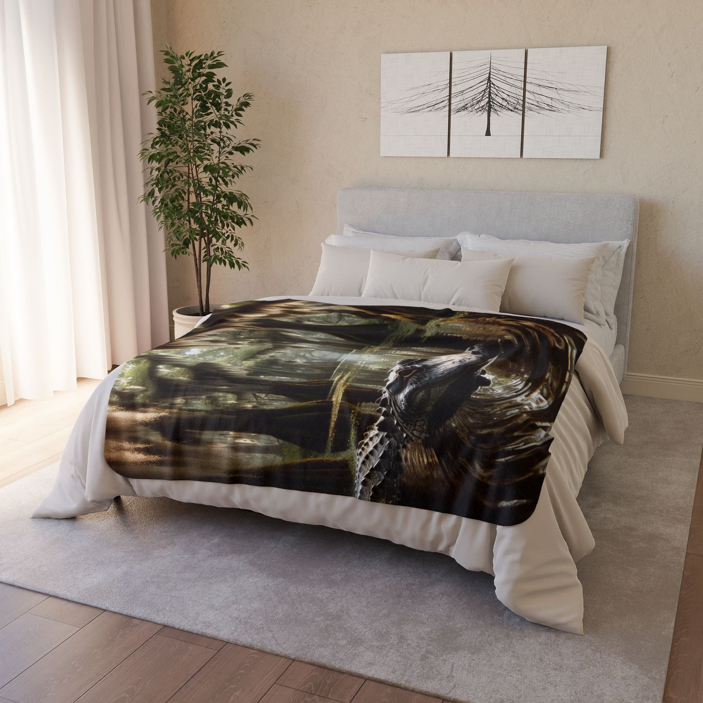 Swamp Guardian Fleece Sherpa Blanket