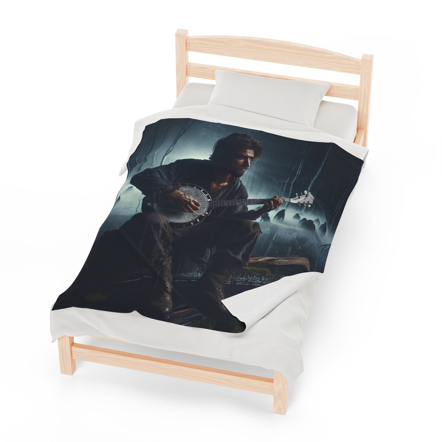 banjo bayou Velveteen Plush Blanket