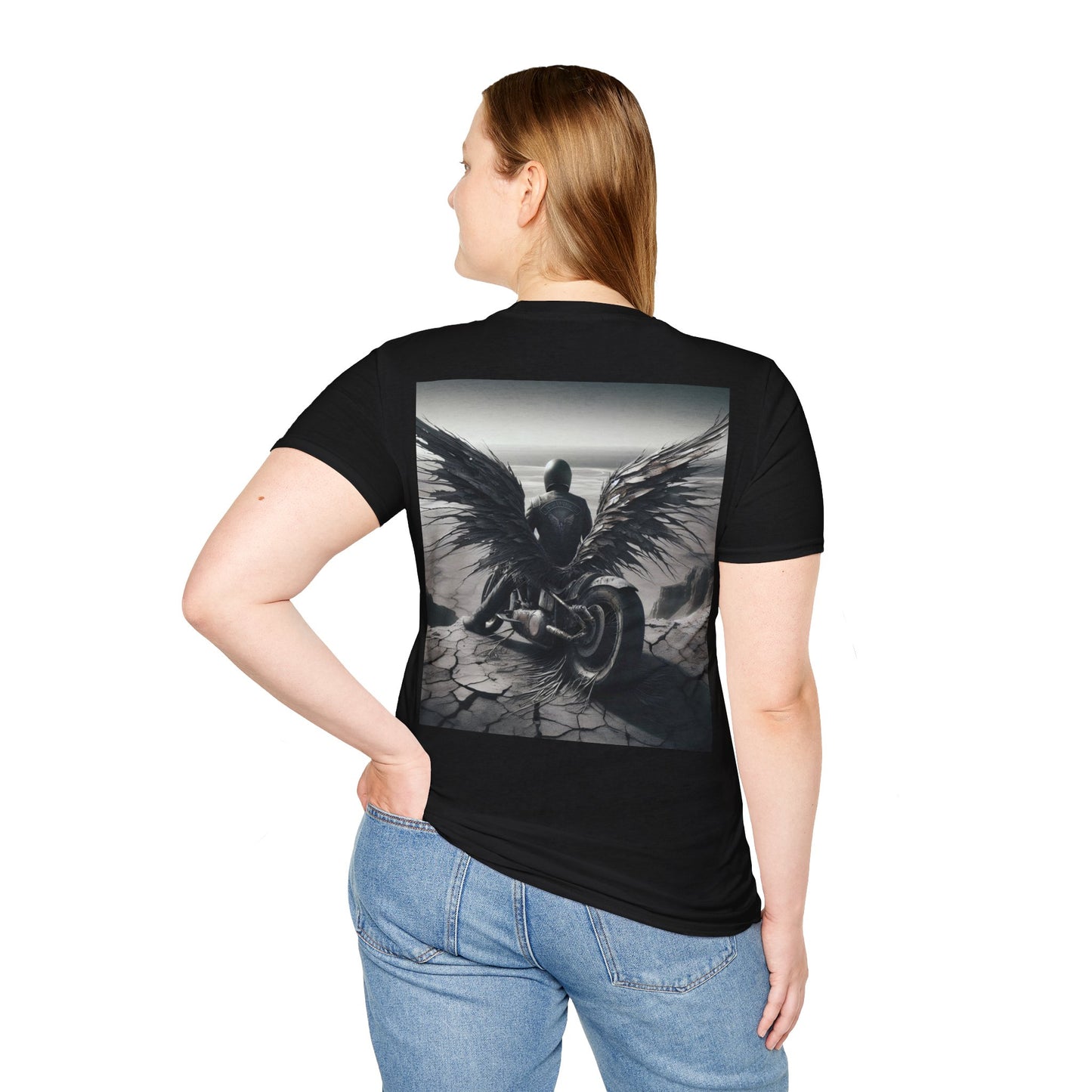 metal rider lonley desert Unisex Softstyle T-Shirt