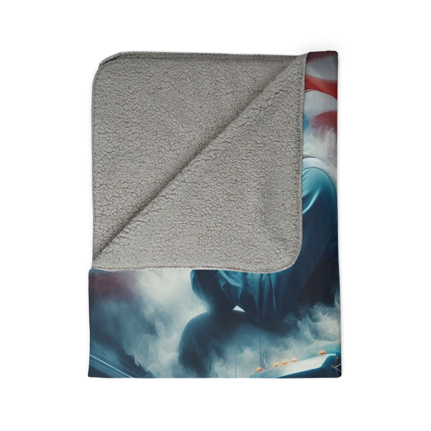 a truckers prayerFleece Sherpa Blanket