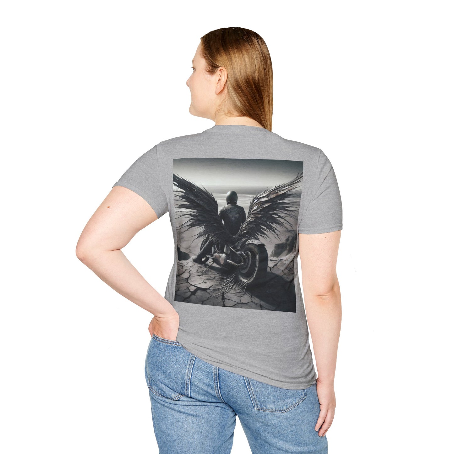 metal rider lonley desert Unisex Softstyle T-Shirt