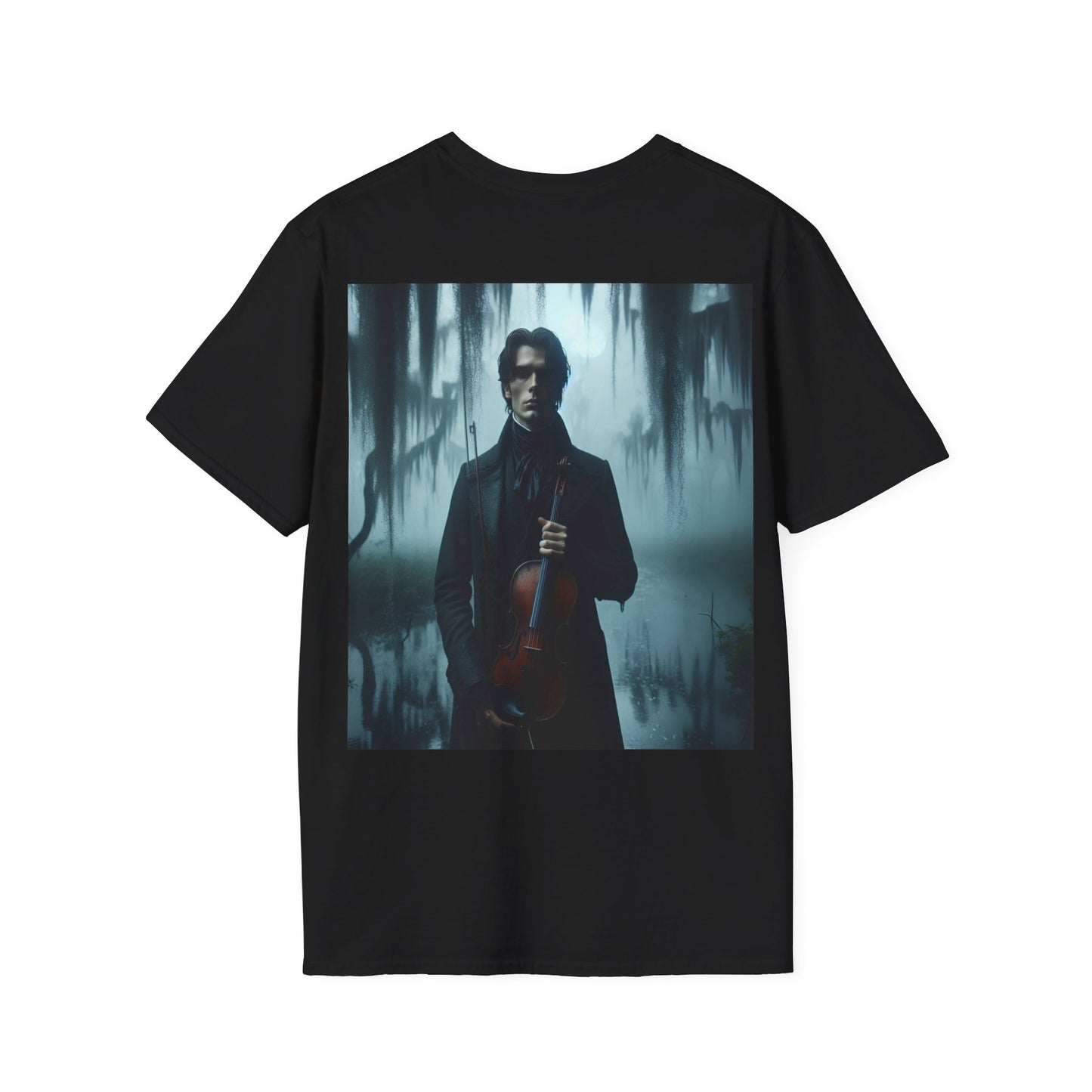 Mysterious violinist Unisex Softstyle T-Shirt