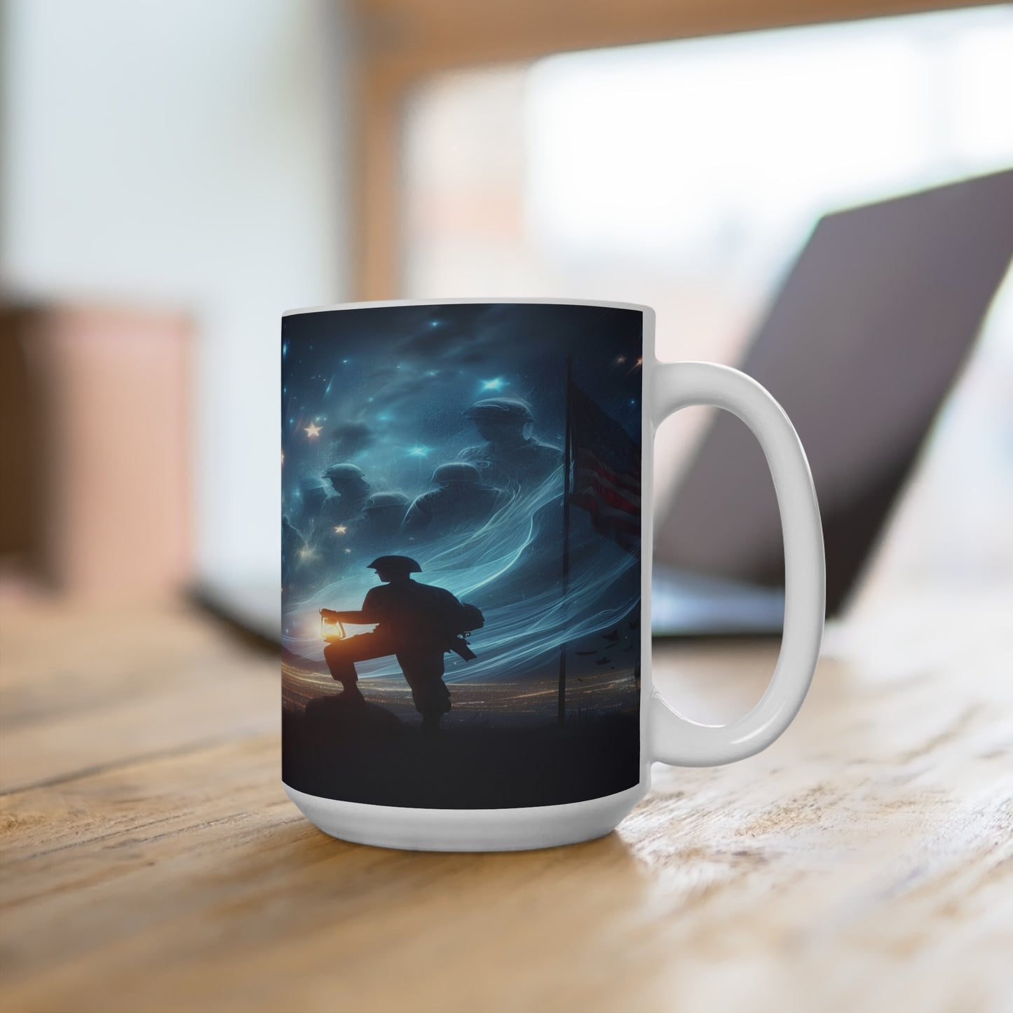 Soldier, starry night Mug 15oz