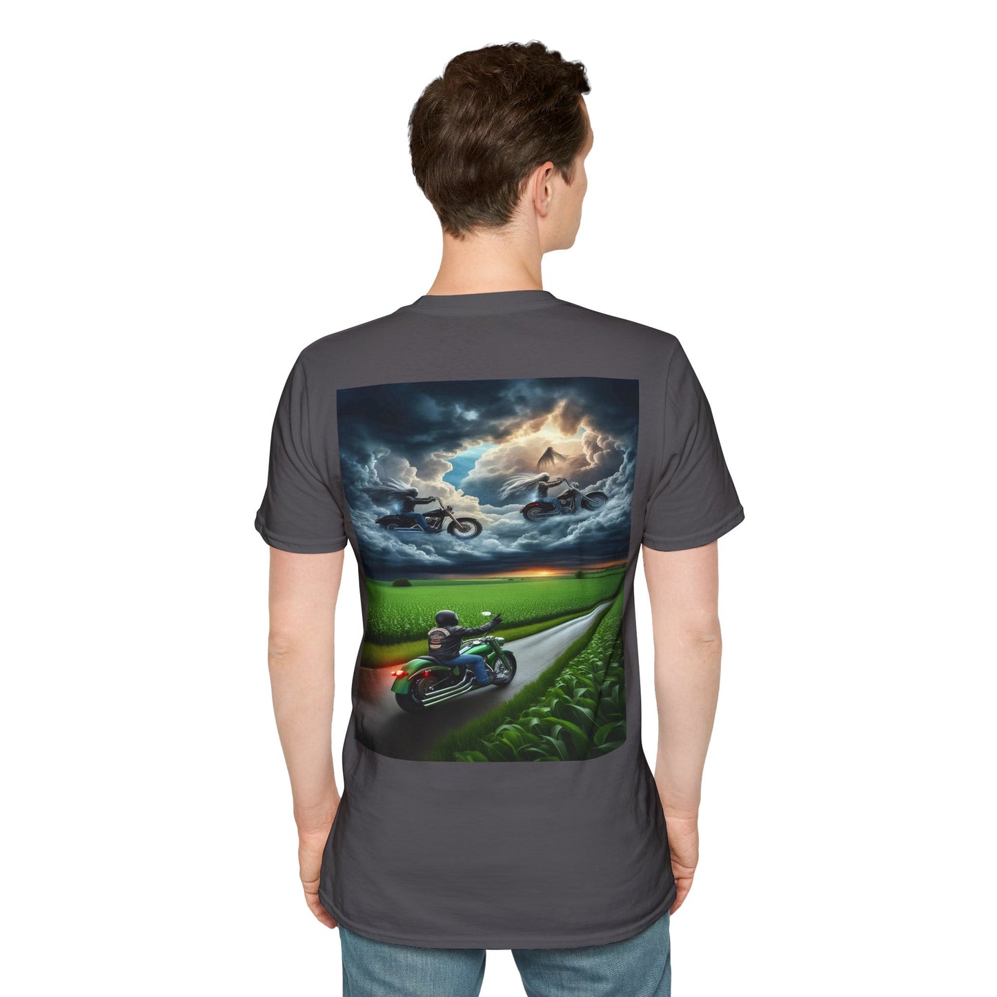 riders above Unisex Softstyle T-Shirt
