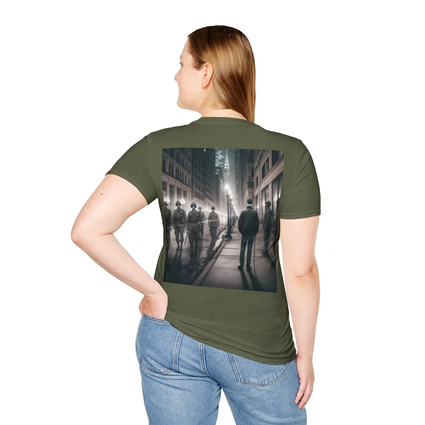 Ghost of a veteran Unisex Softstyle T-Shirt