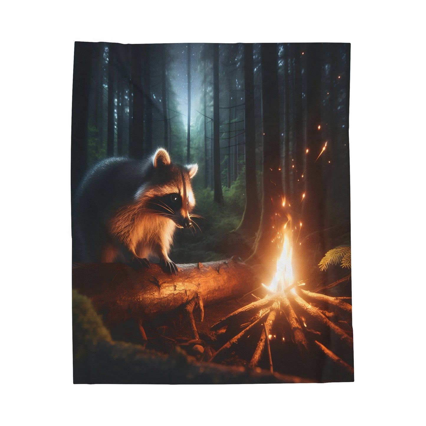 Campfire Bandit Velveteen Plush Blanket