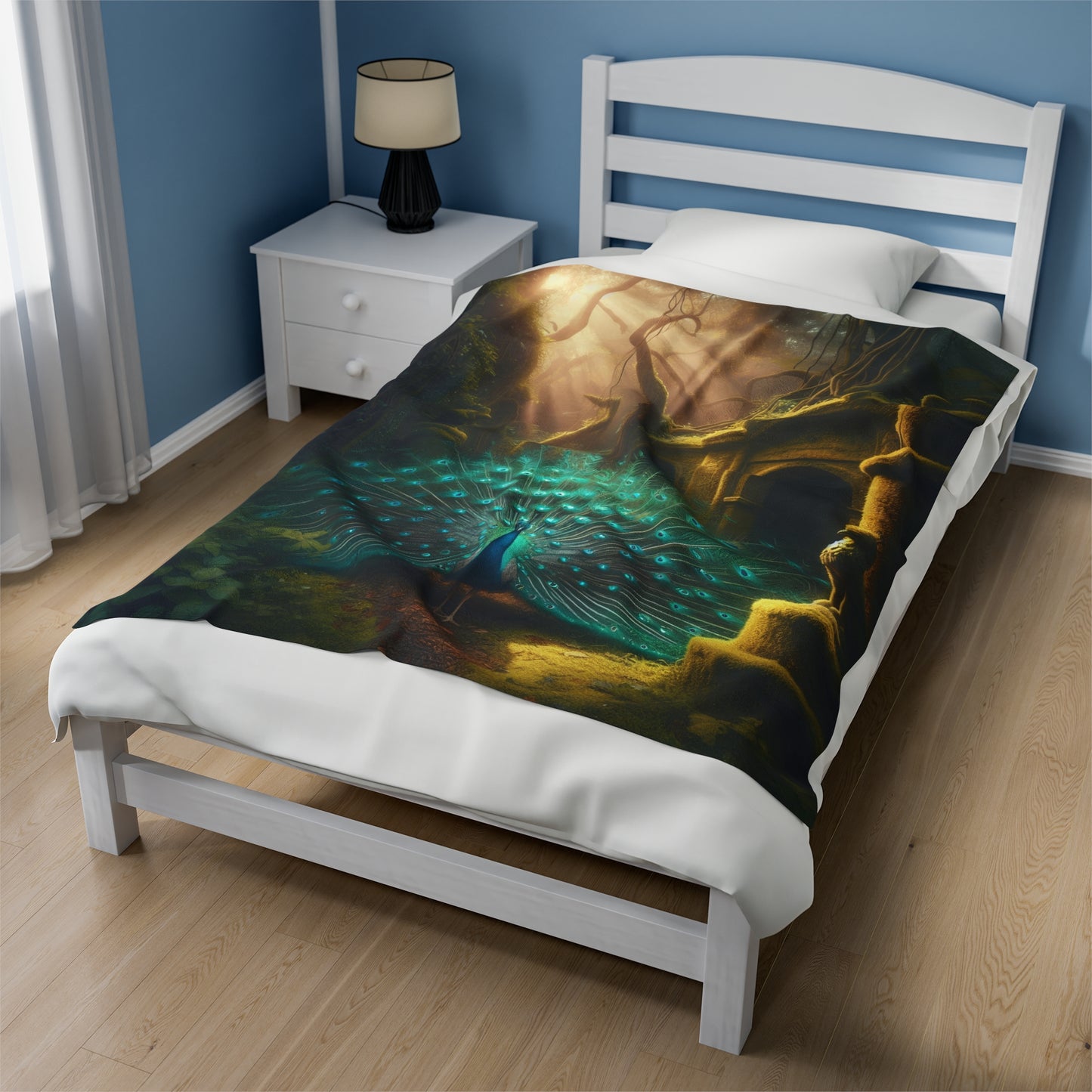 Emerald Splendor Velveteen Plush Blanket