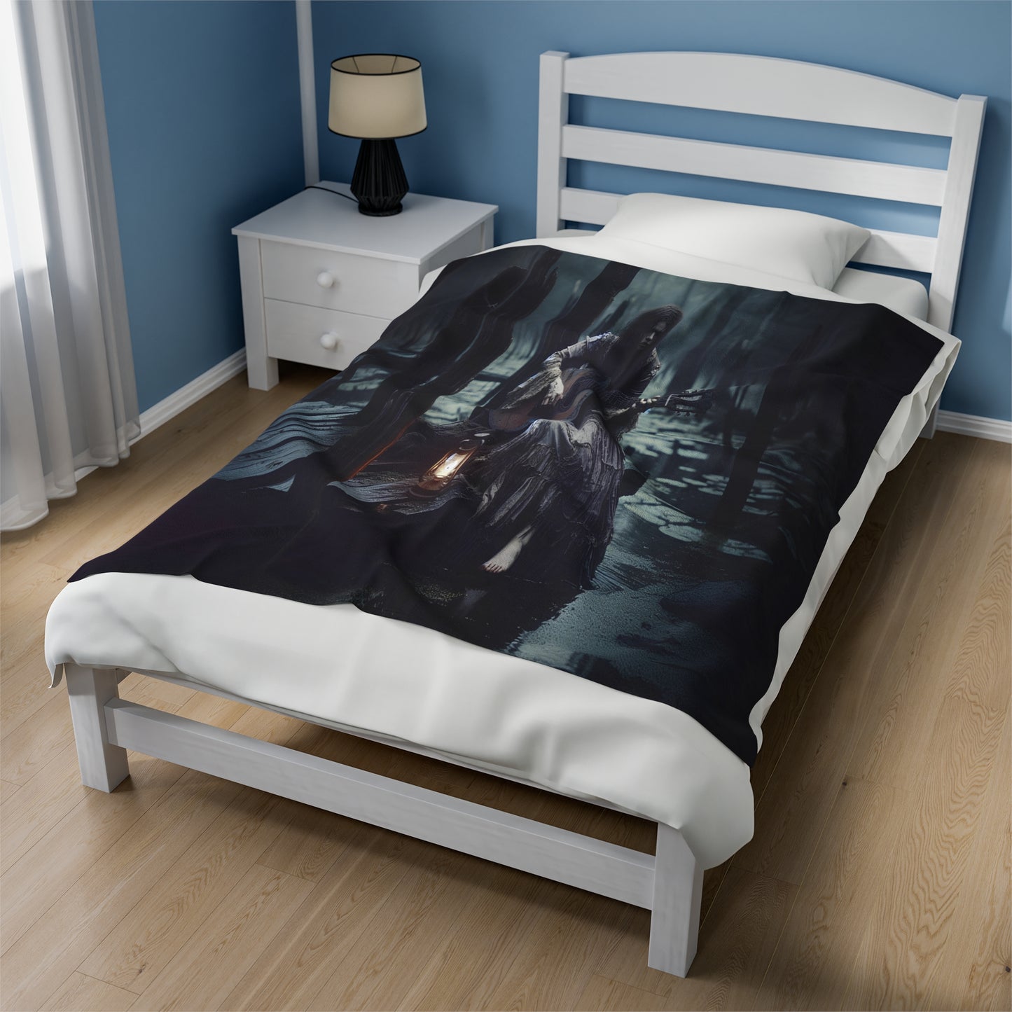 Bayou guitar Velveteen Plush Blanket