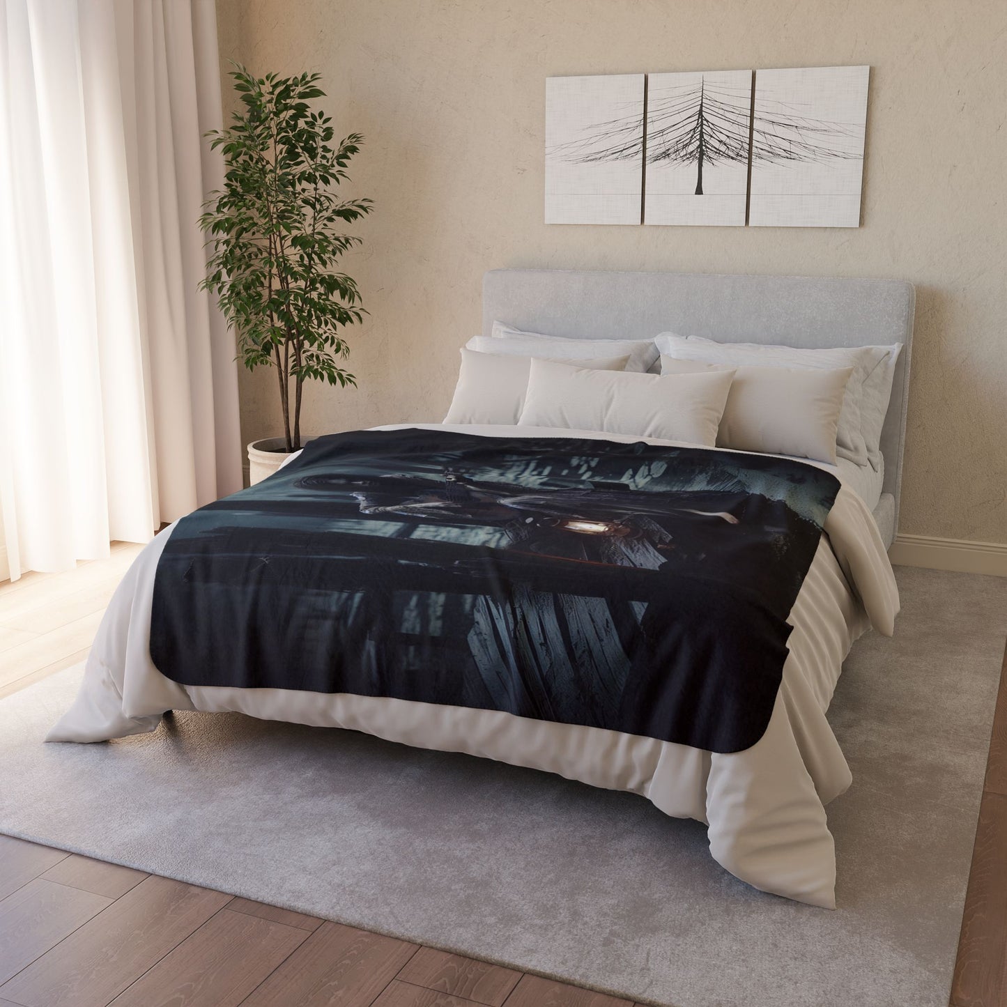 Bayou guitar Fleece Sherpa Blanket