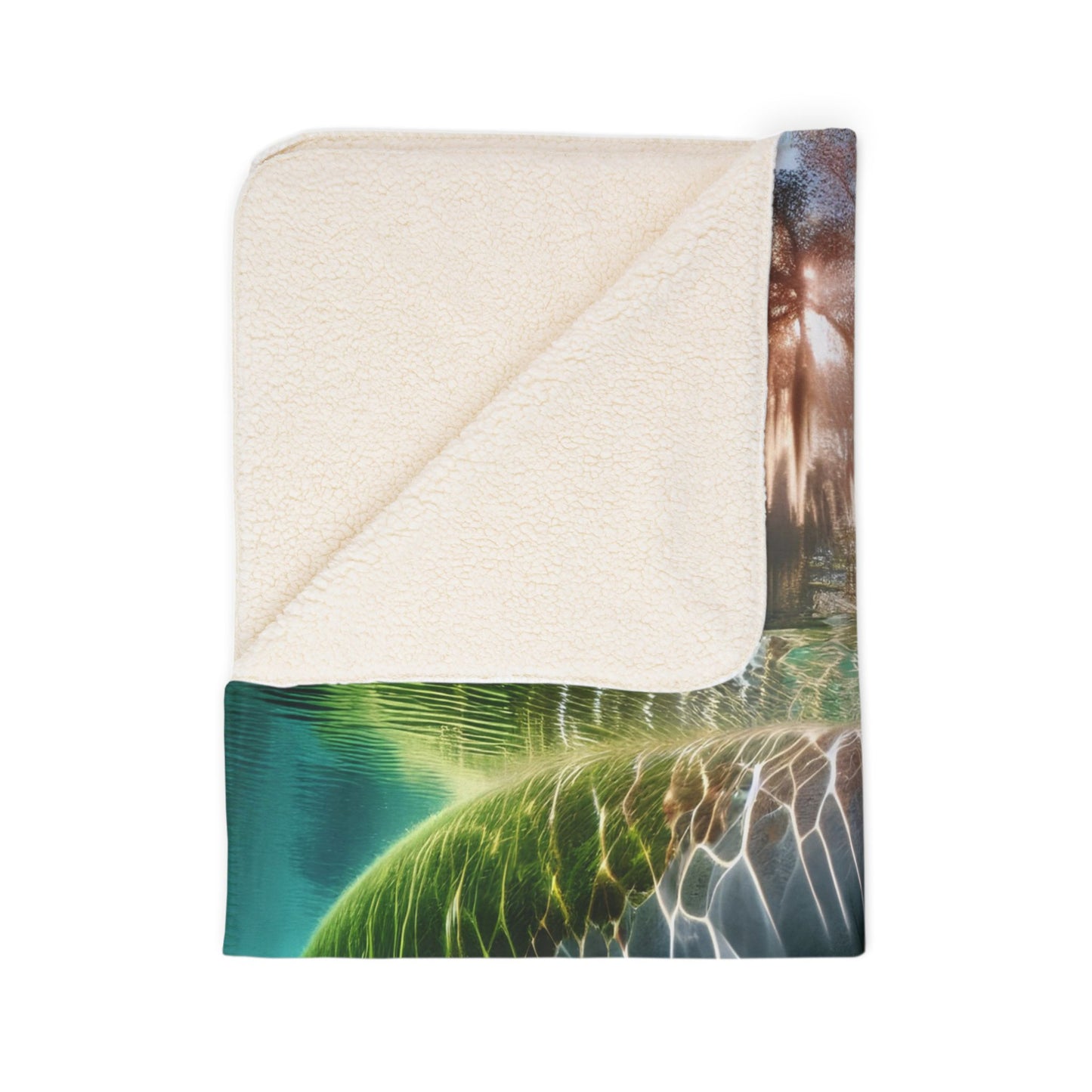 Serene Waters Fleece Sherpa Blanket