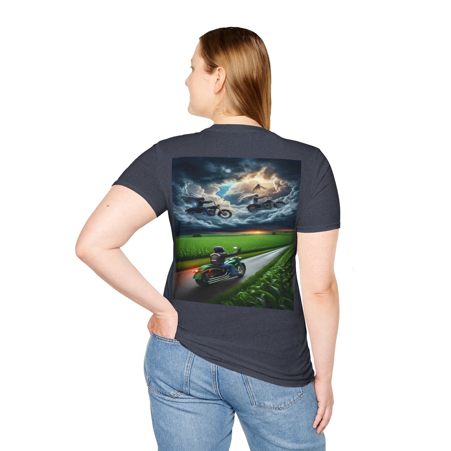 riders above Unisex Softstyle T-Shirt