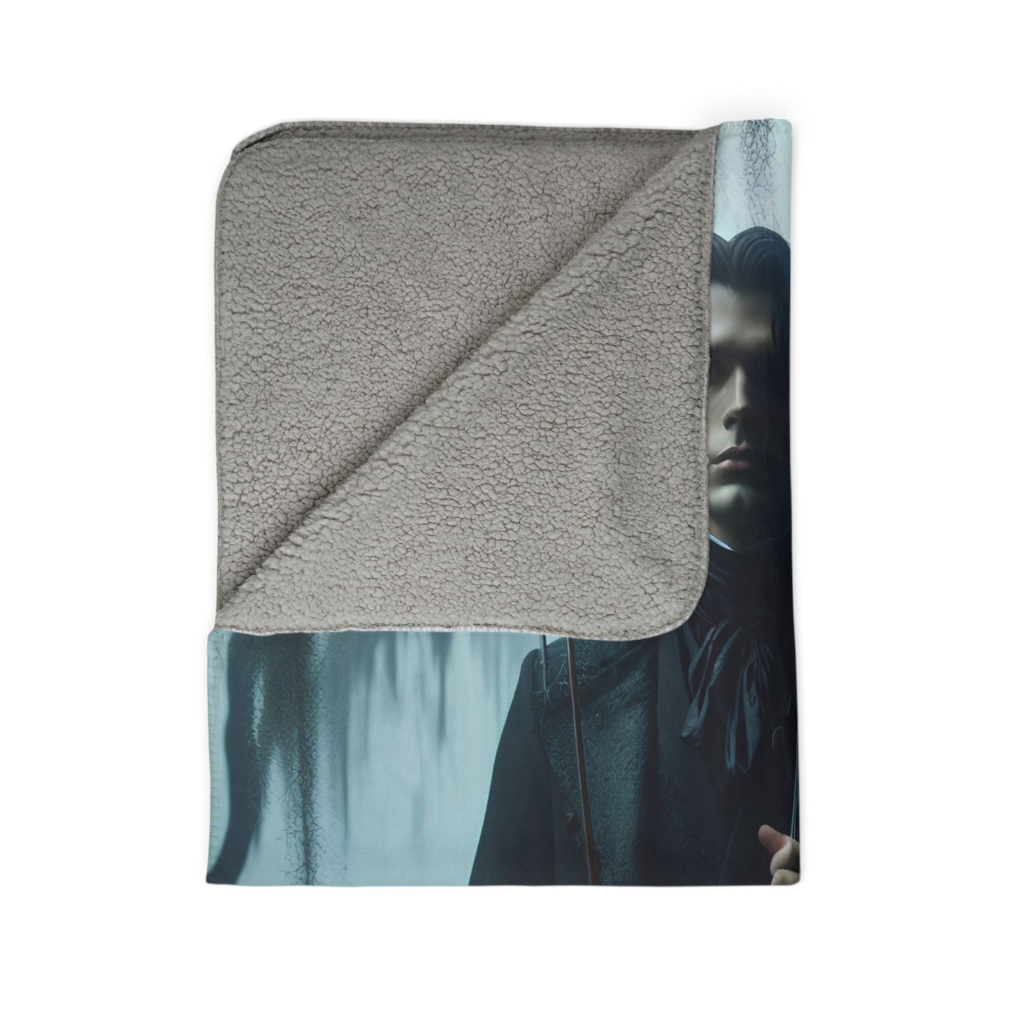Mysterious violinist Fleece Sherpa Blanket