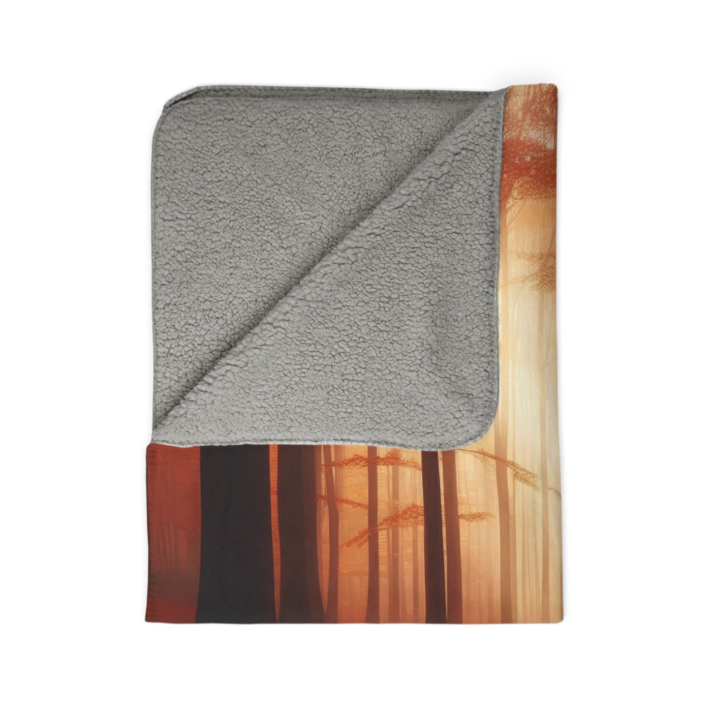Antlered Silence Fleece Sherpa Blanket