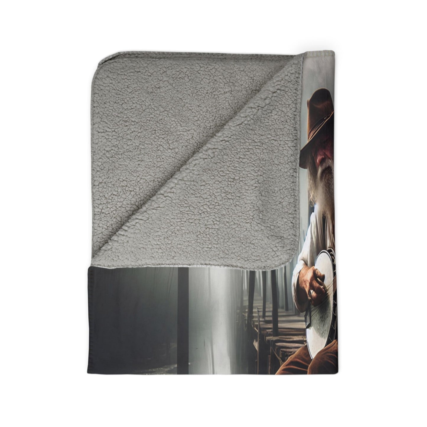 Bayou Banjo Dreams Fleece Sherpa Blanket