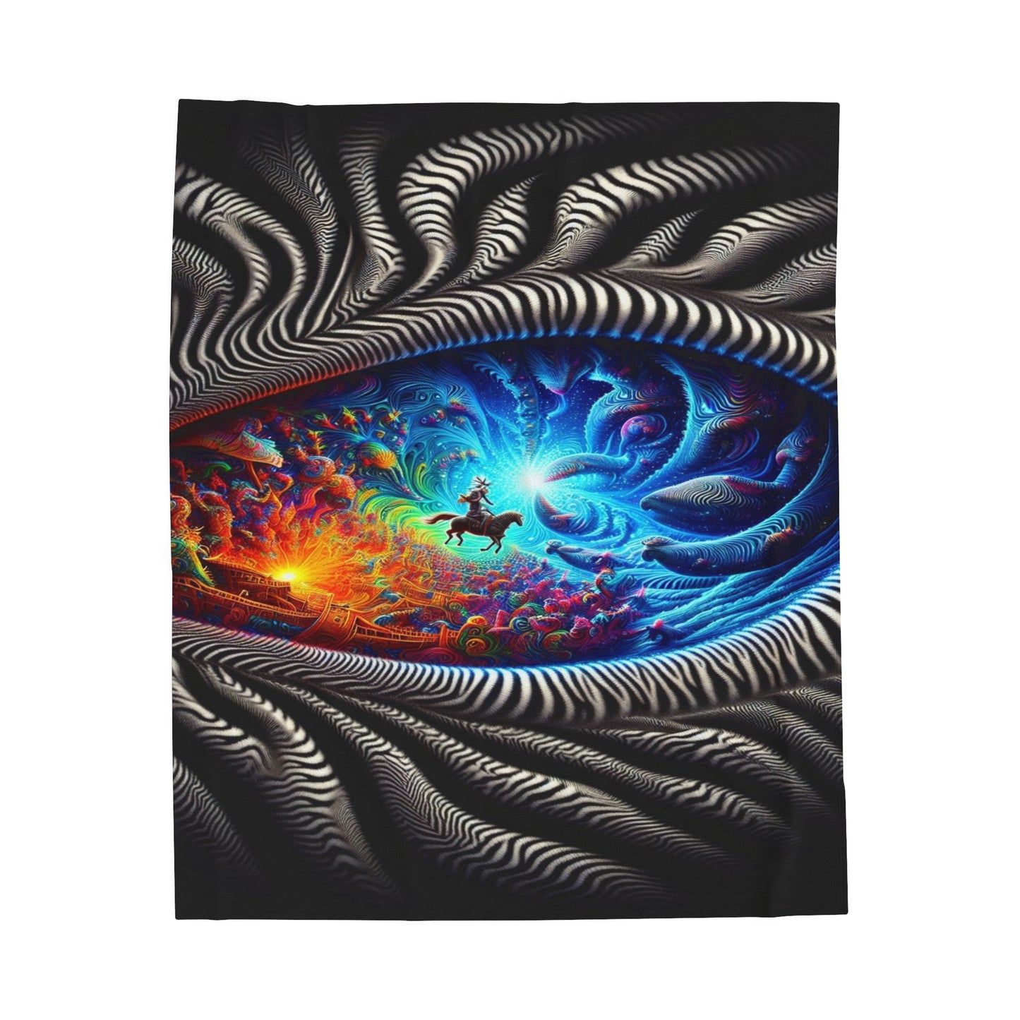 Cosmic Gaze Velveteen Plush Blanket