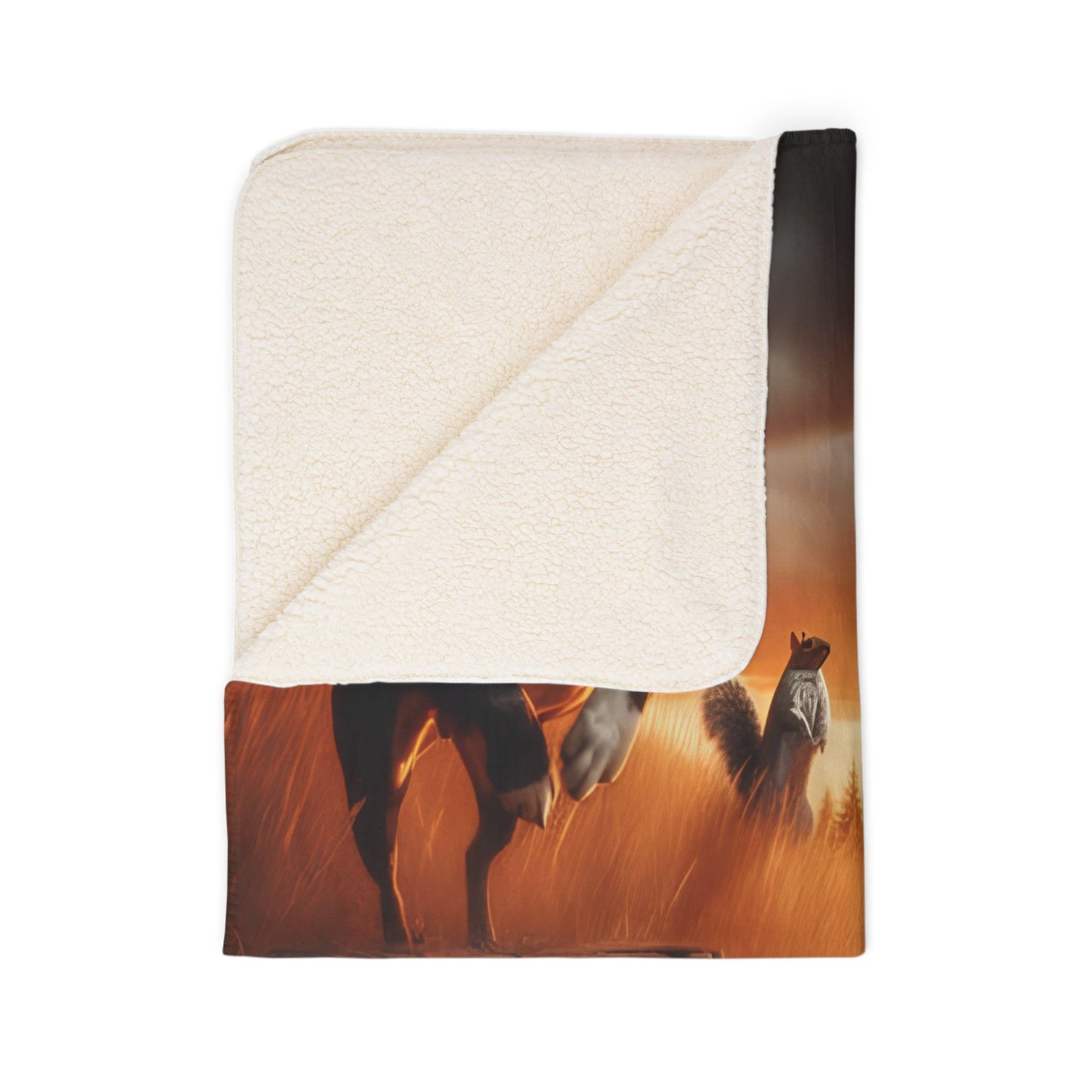 old man and his dog Fleece Sherpa Blanket